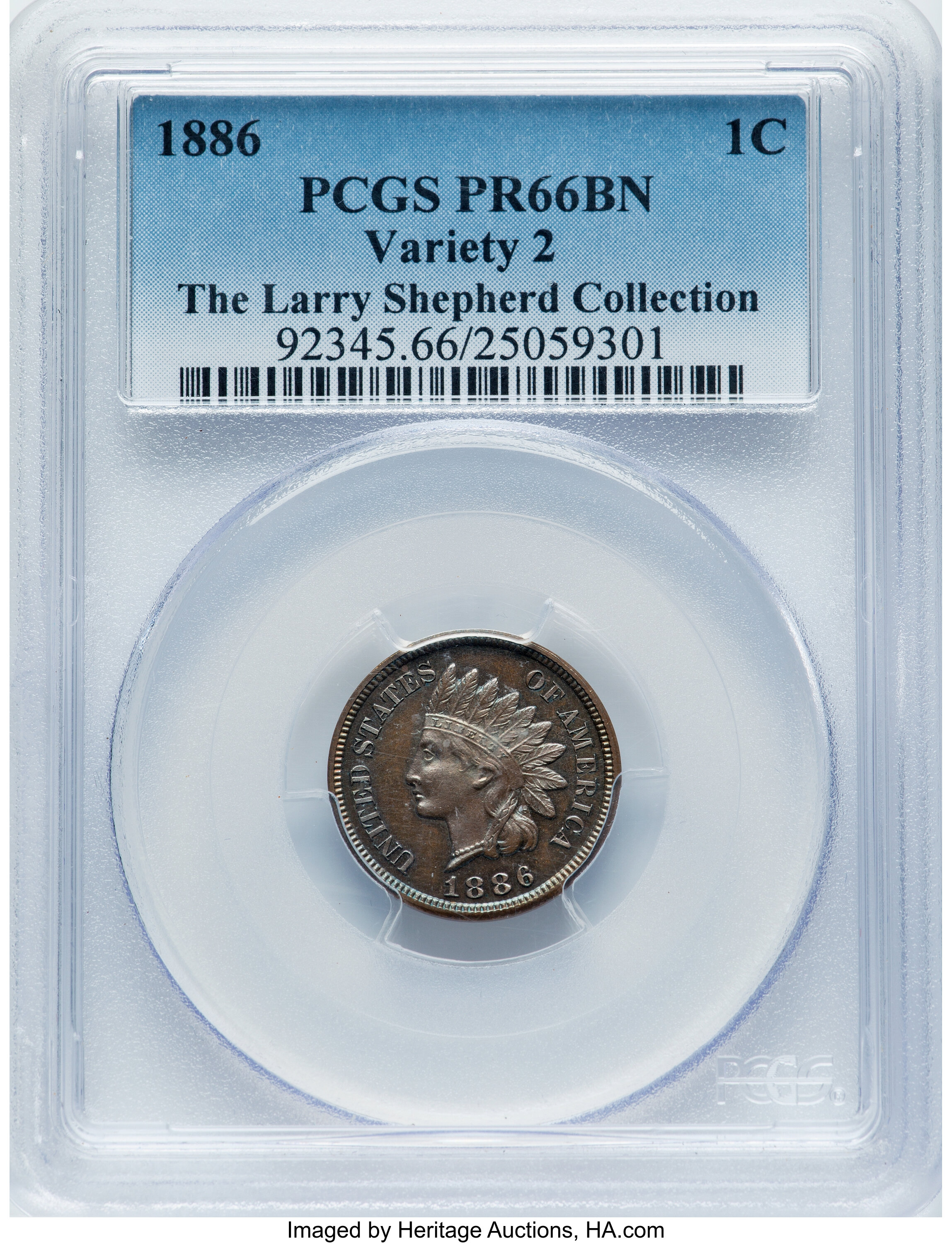 1886 1c Type 2 PR BN PR66 BN thumbnail 4