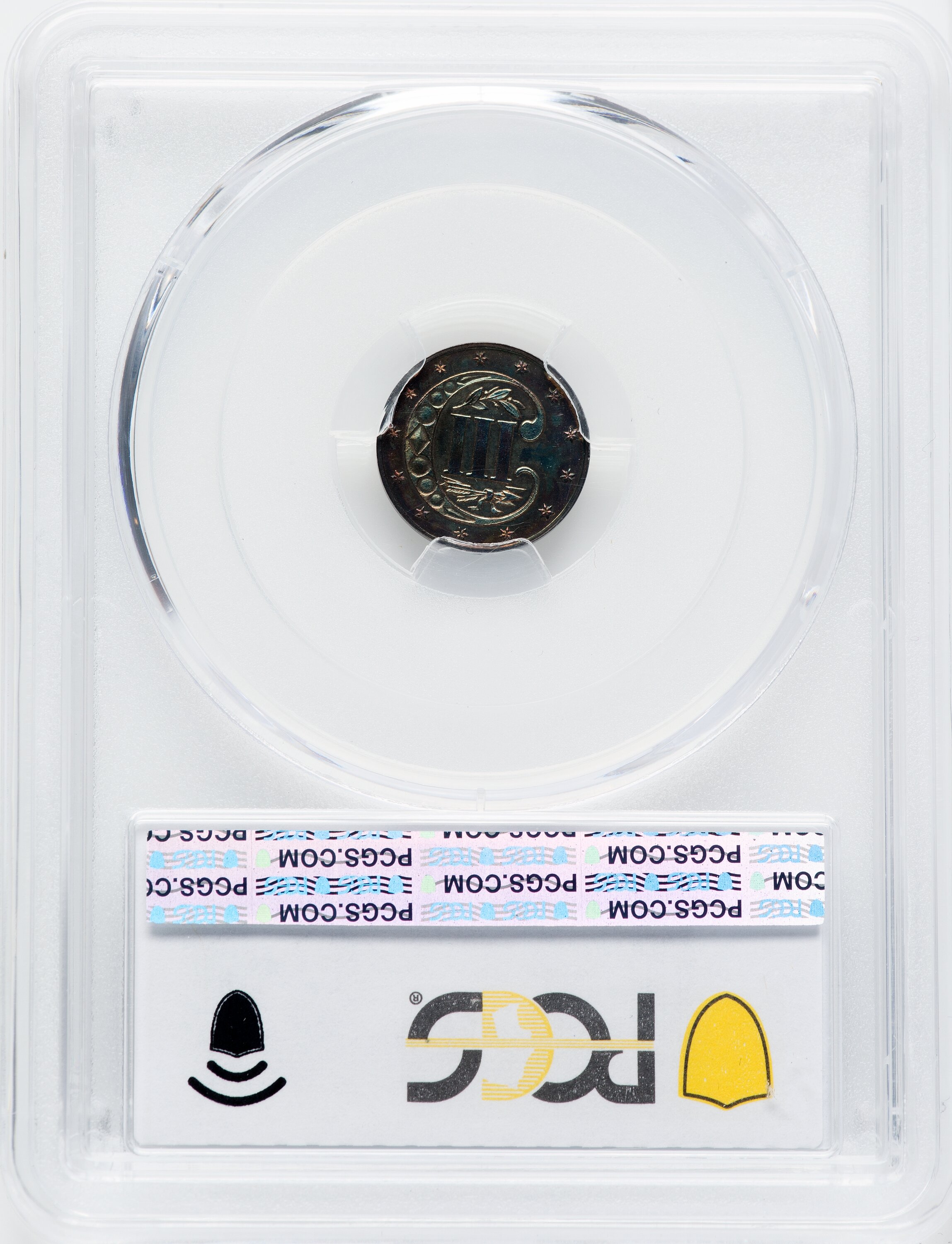 1869 3cS Wide Date PR65 thumbnail 2