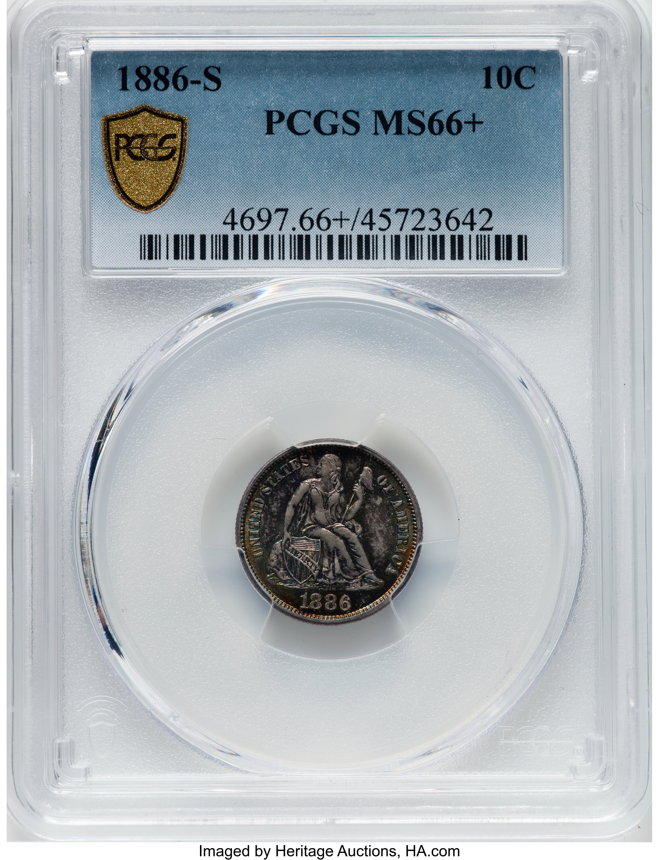 1886-S 10c MS68 thumbnail 7
