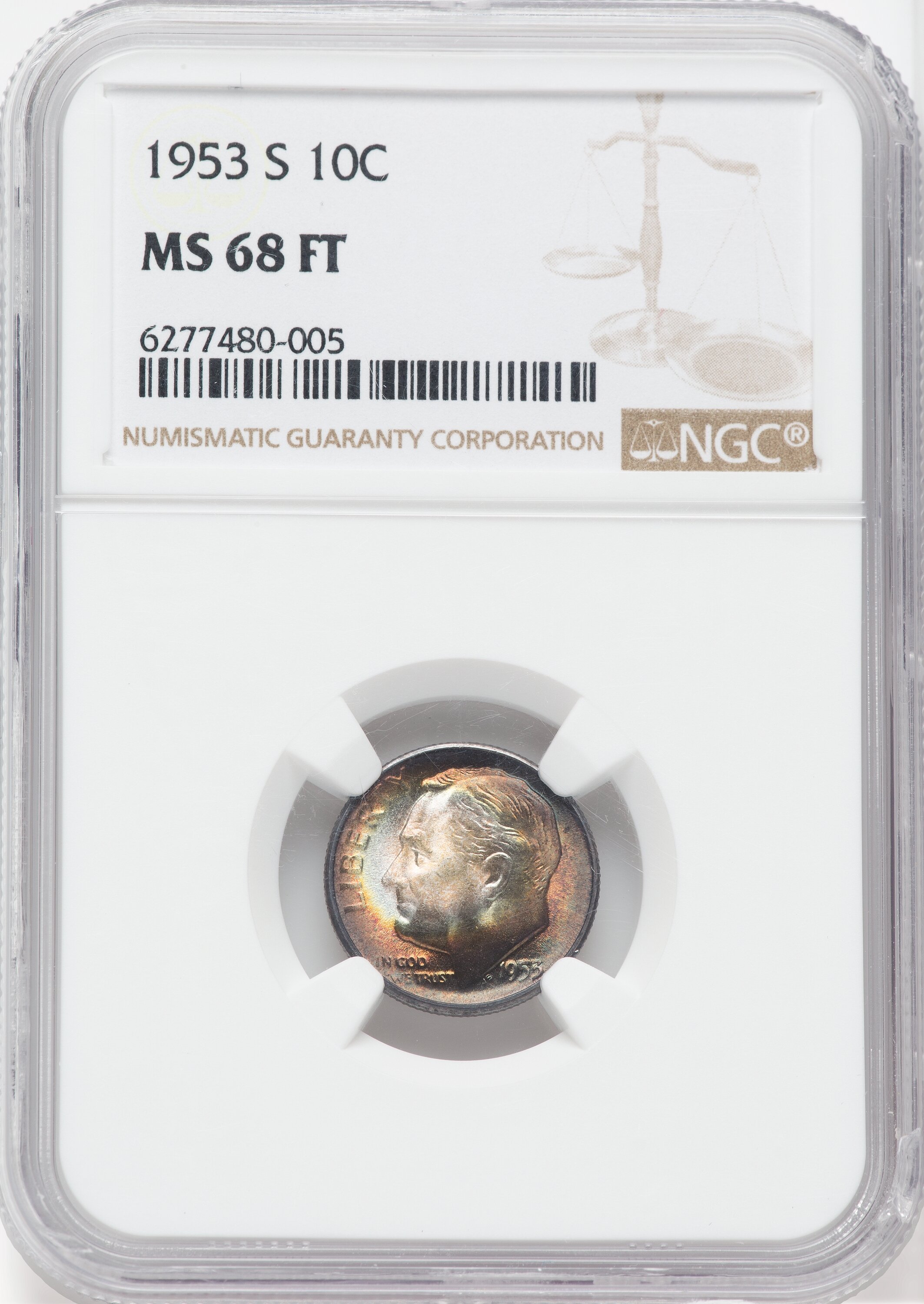 1953-S 10c MS FB MS68 FB thumbnail 9