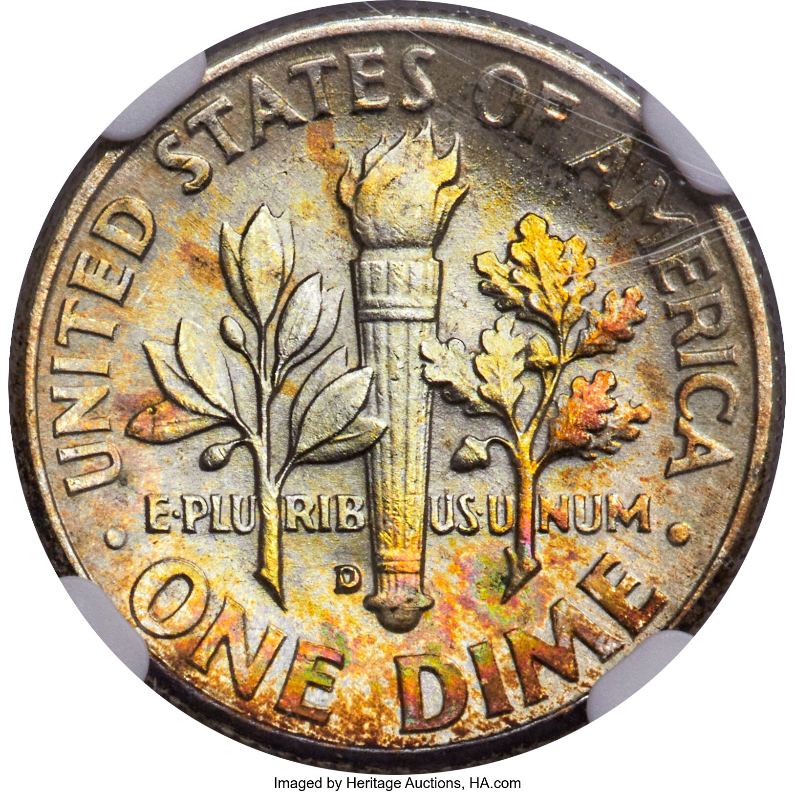1956-D 10c MS FB MS67 FB CAC thumbnail 5