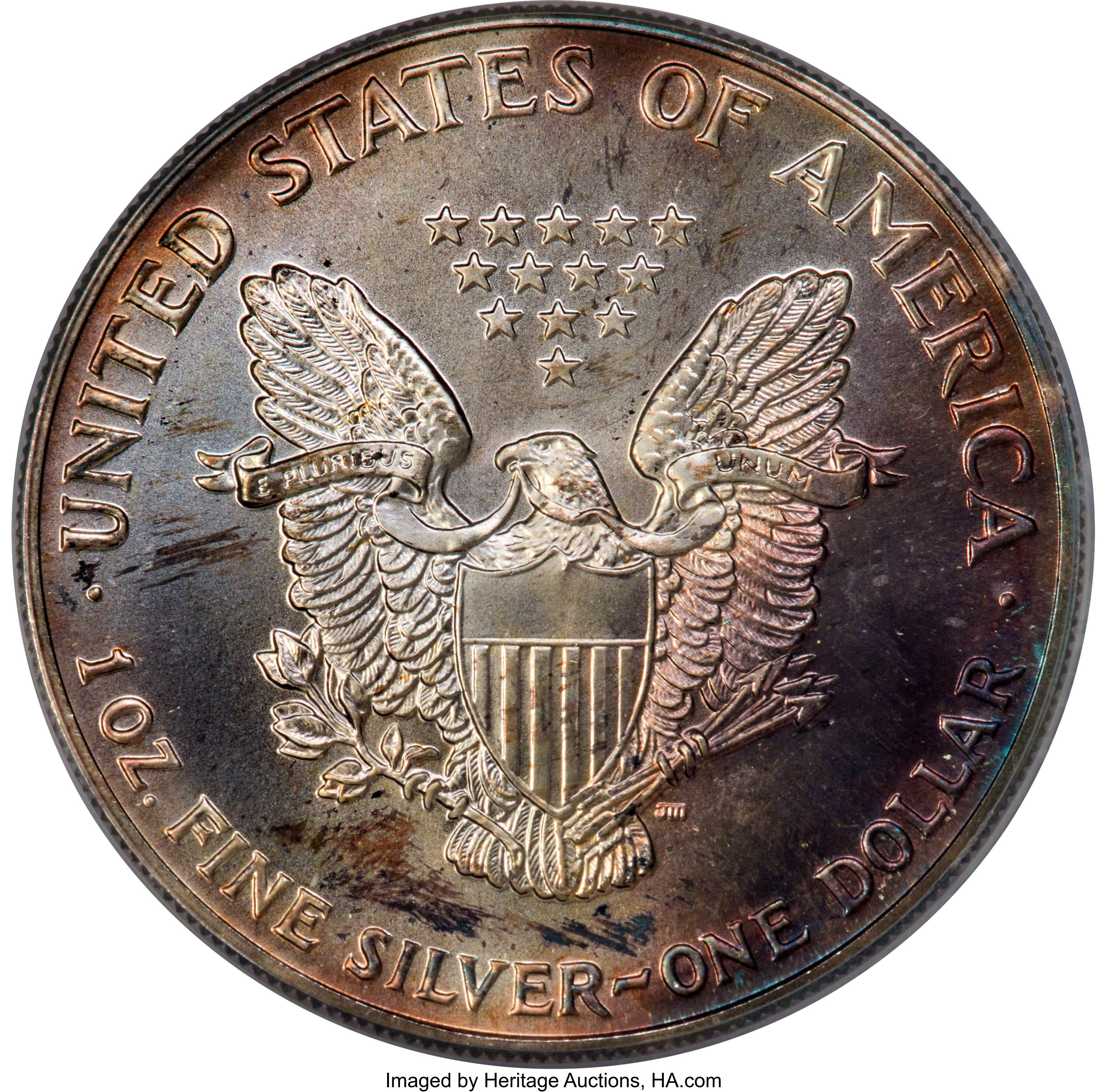 1991 $1  Silver Eagle MS63 thumbnail 11