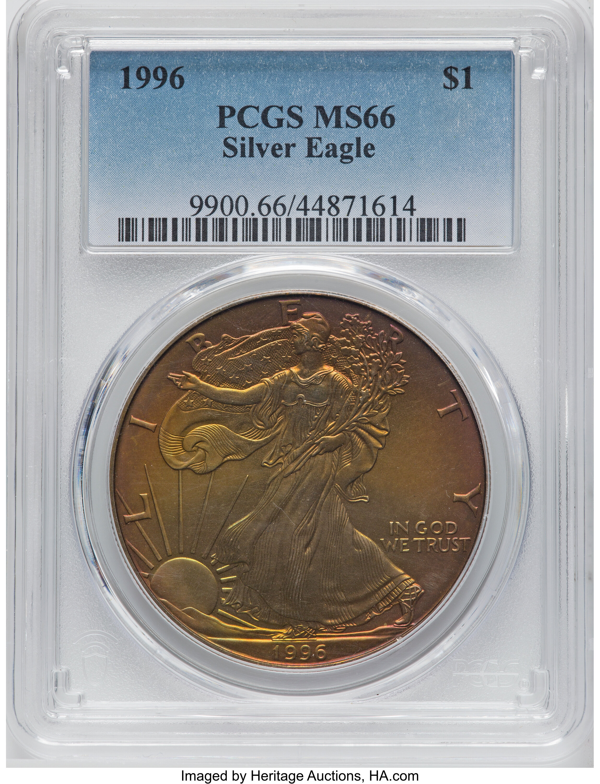1996 $1  Silver Eagle MS66 thumbnail 5