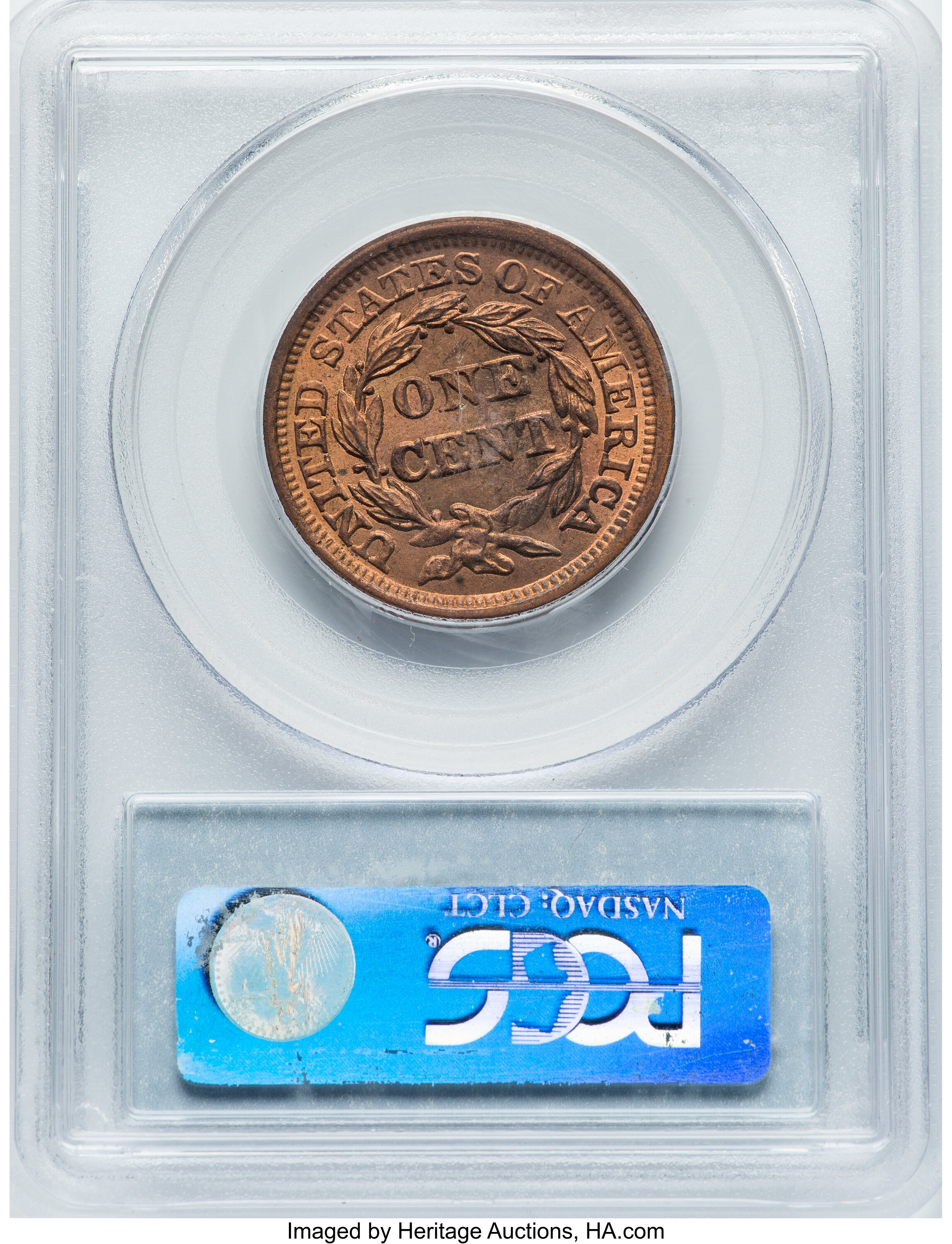 1857 1c Small Date MS RB MS64 RB thumbnail 8
