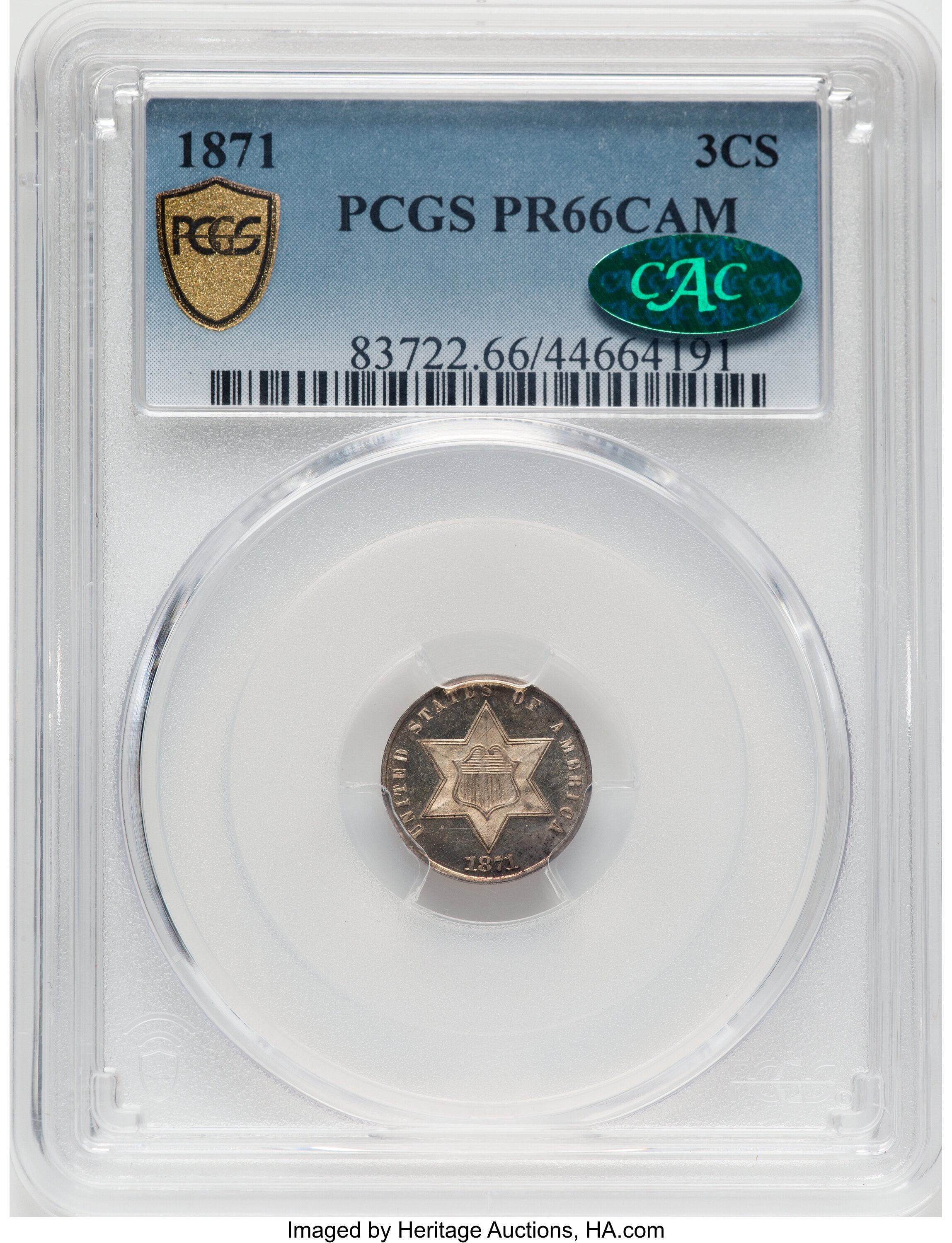 1871 3cS PR CAM PR66 CAM CAC thumbnail 5