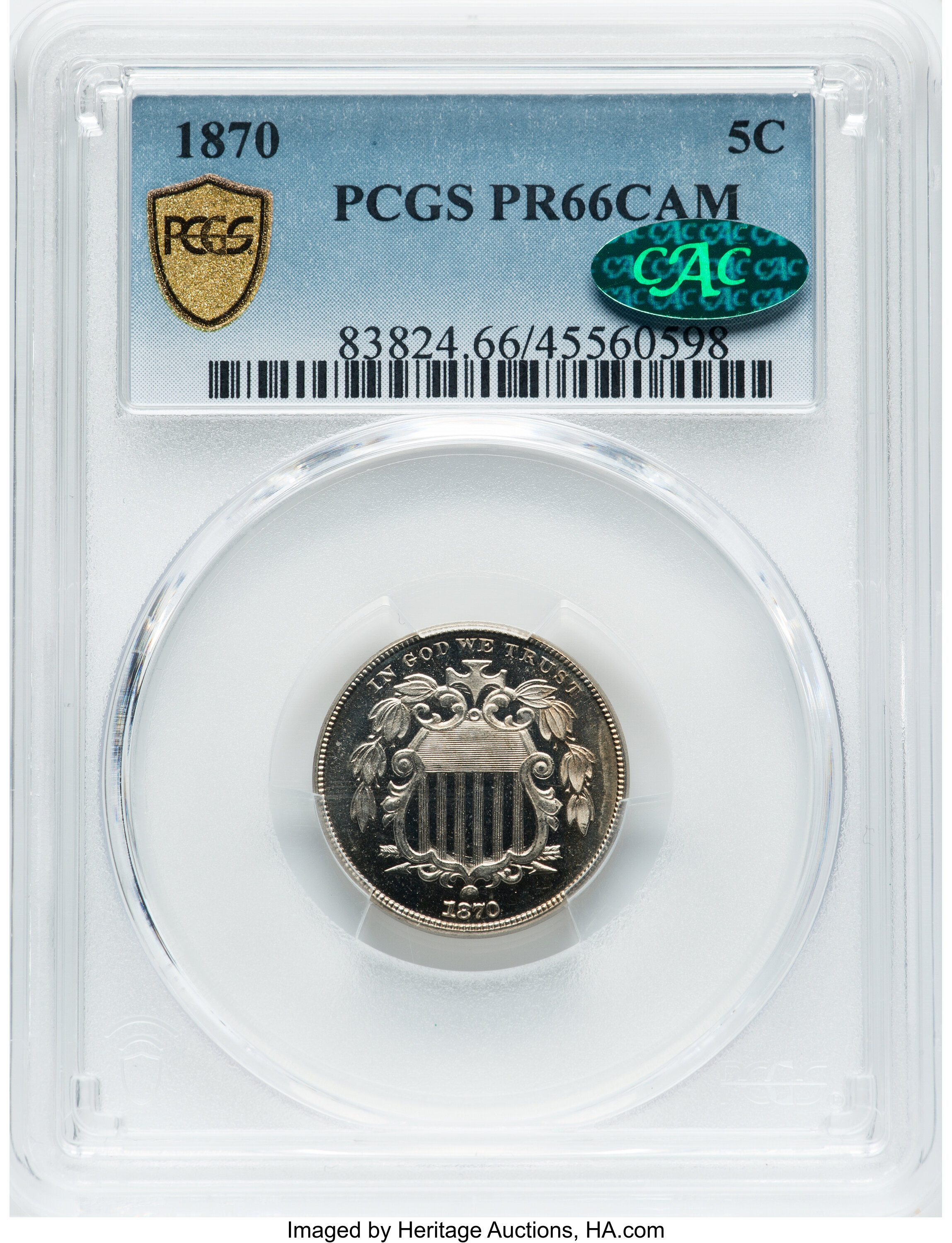 1870 5c PR CAM PR66 CAM thumbnail 12