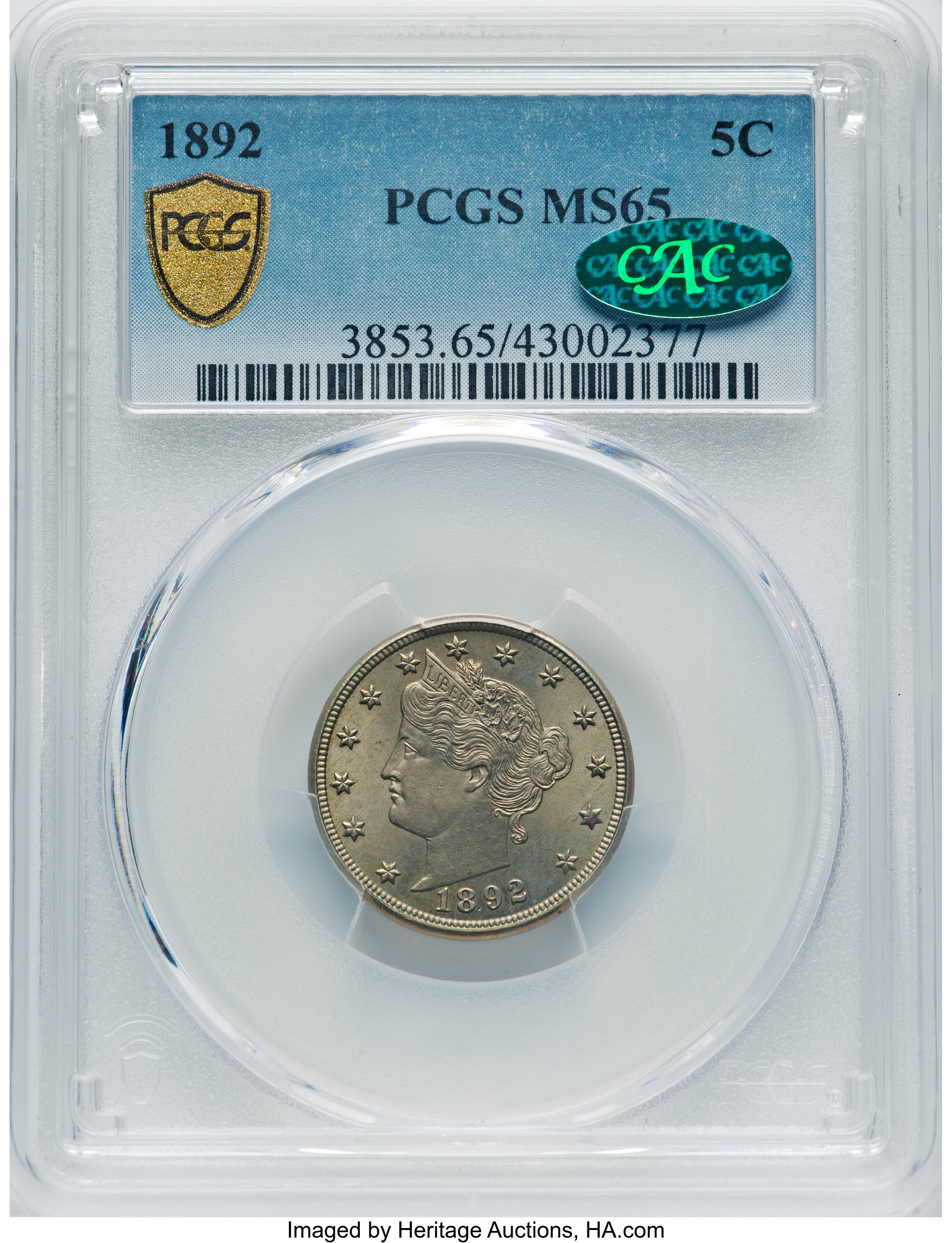 1892 5c MS65 thumbnail 6