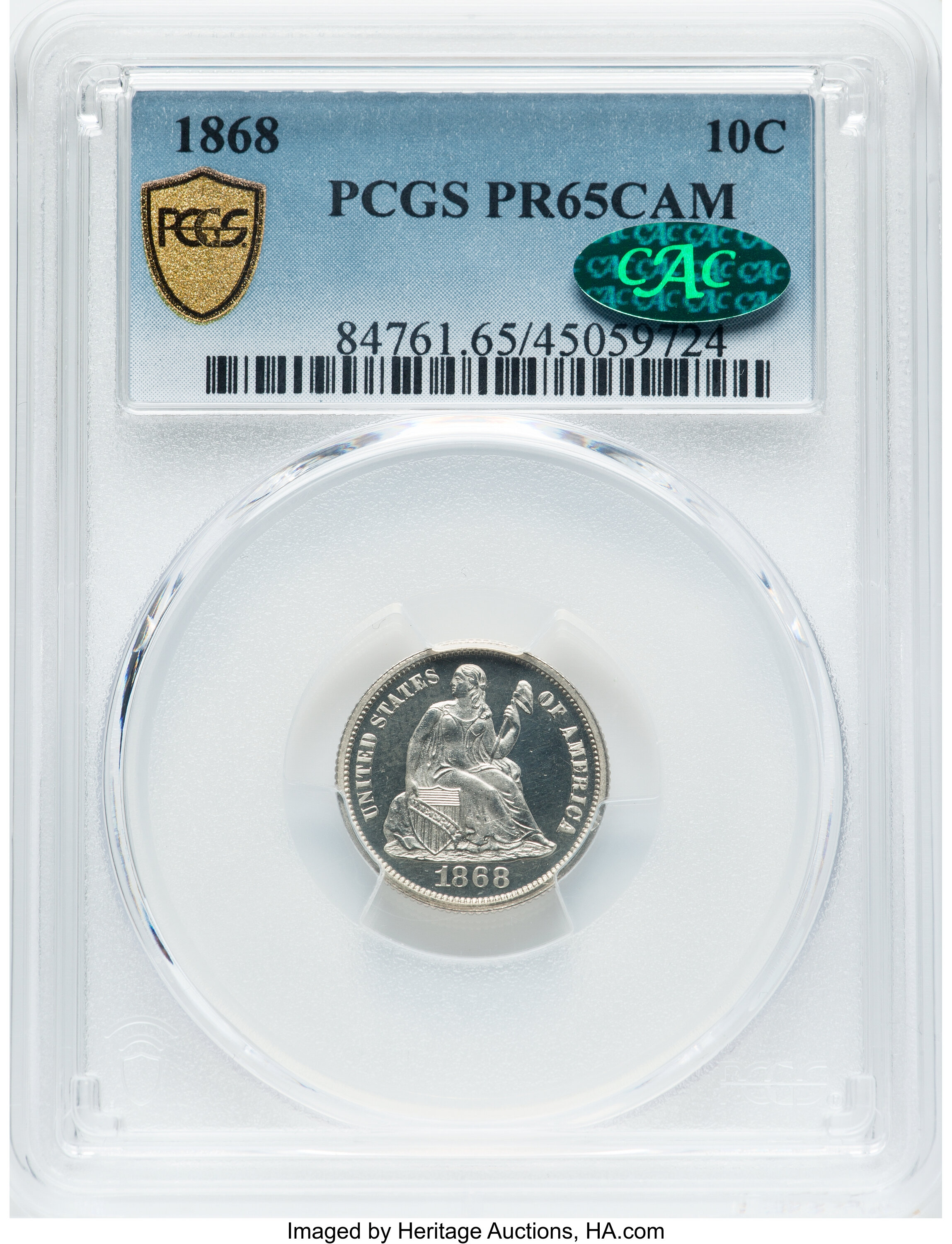 1868 10c PR CAM PR65 CAM thumbnail 11