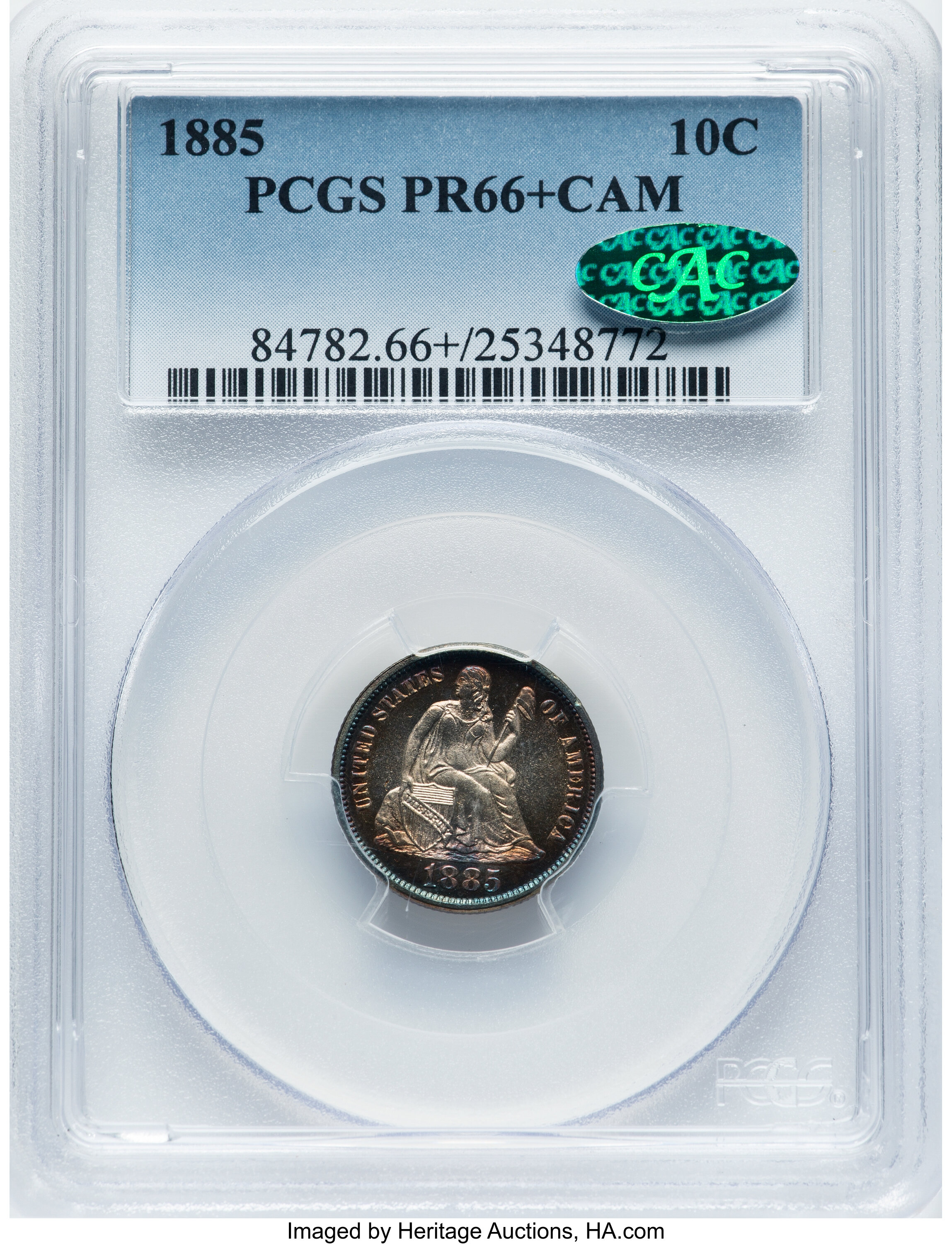 1885 10c PR CAM PR66 CAM thumbnail 6