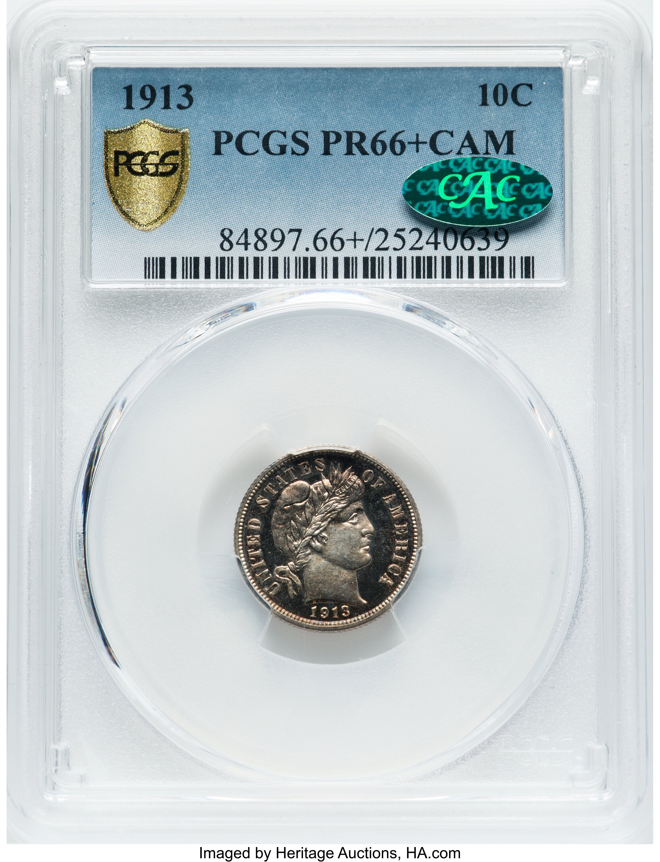1913 10c PR CAM PR66 CAM thumbnail 9