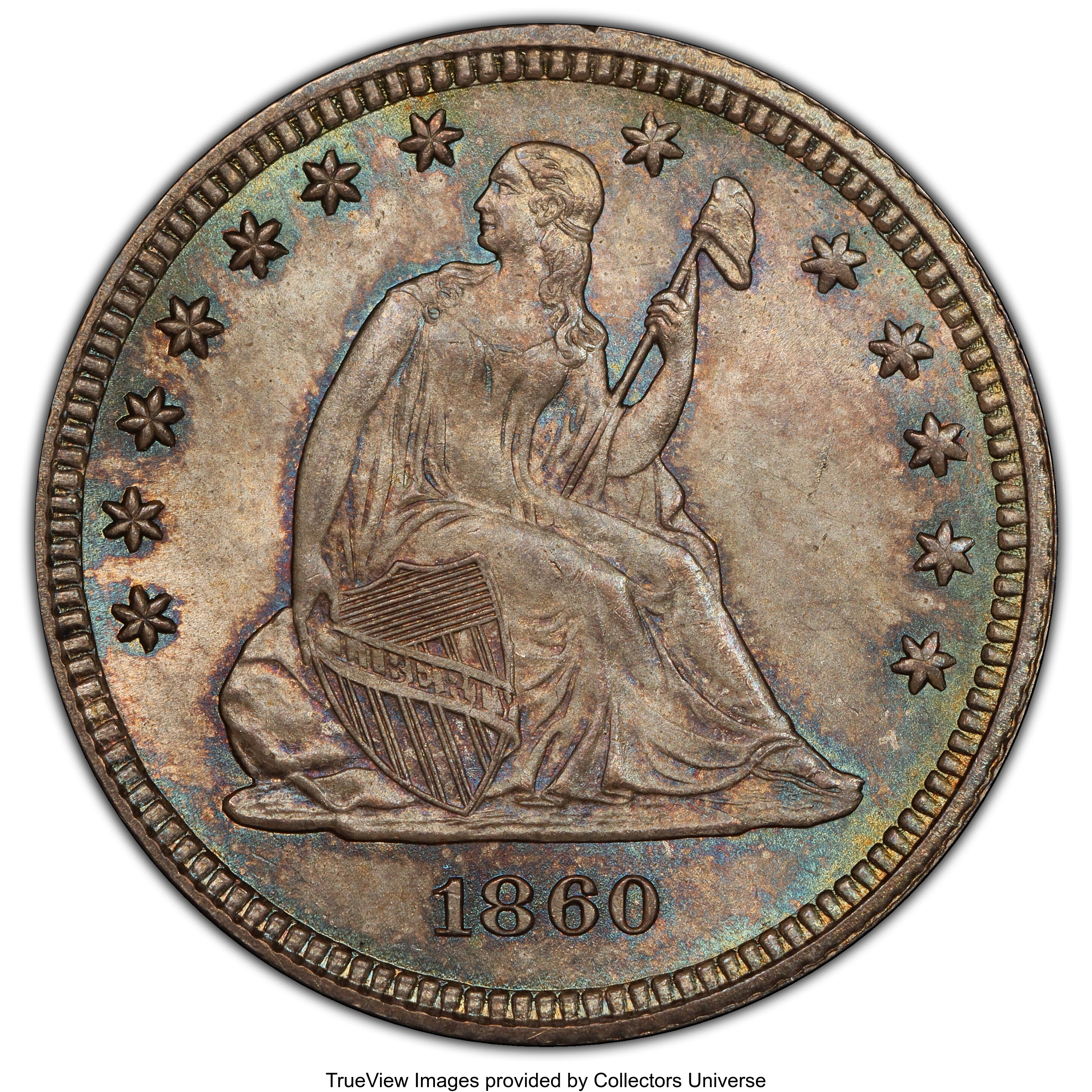 1860 25c MS66 thumbnail 5