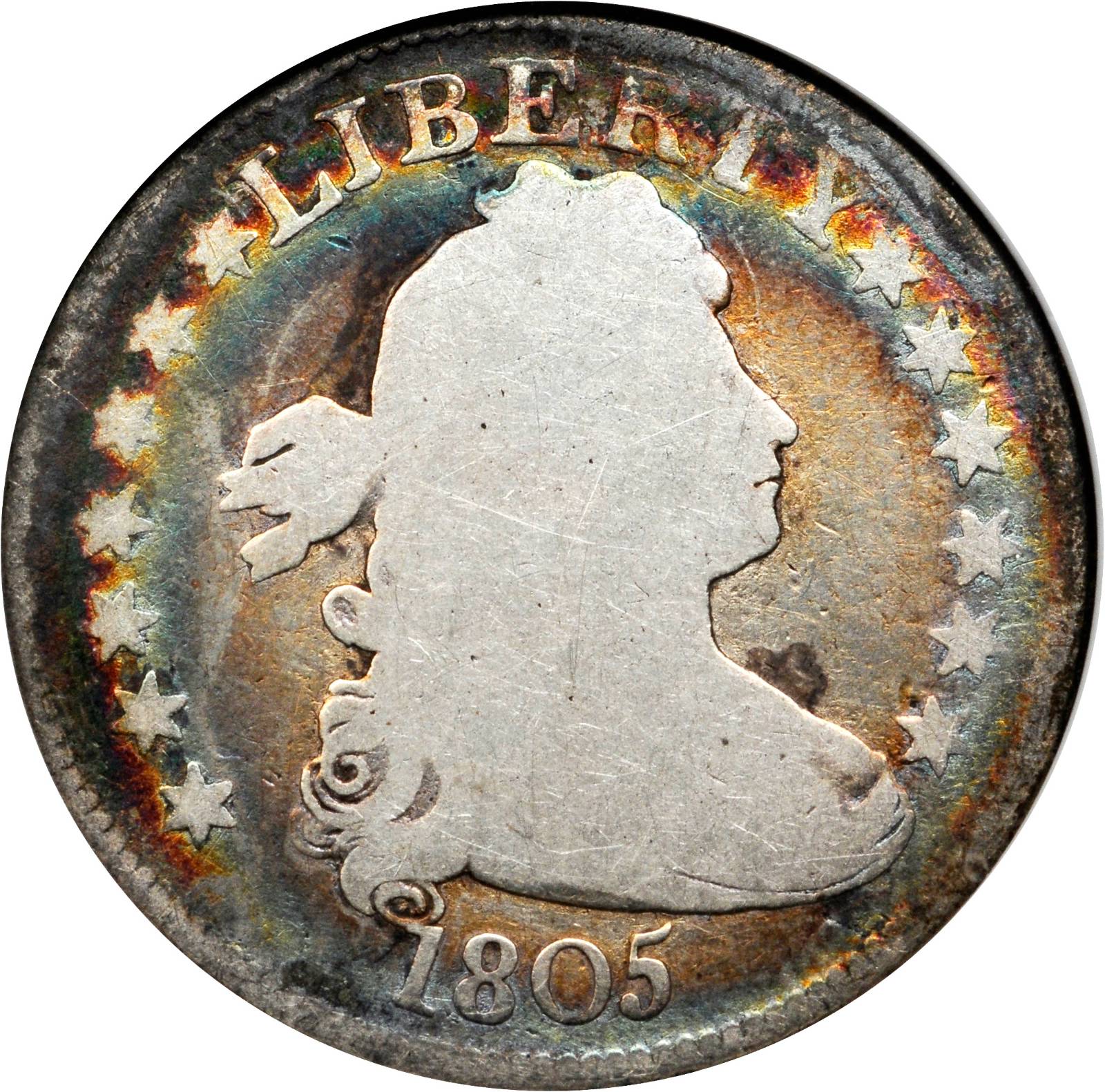 1805 Draped Bust Quarter. B-4. Rarity-4-. Good-4 (ANACS). OH.