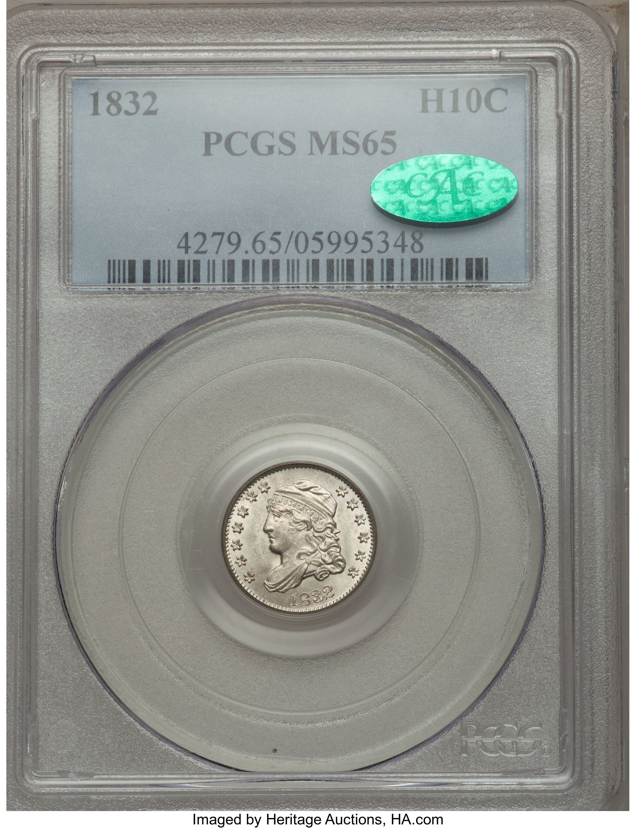 1832 H10c LM-5 MS65 thumbnail 13