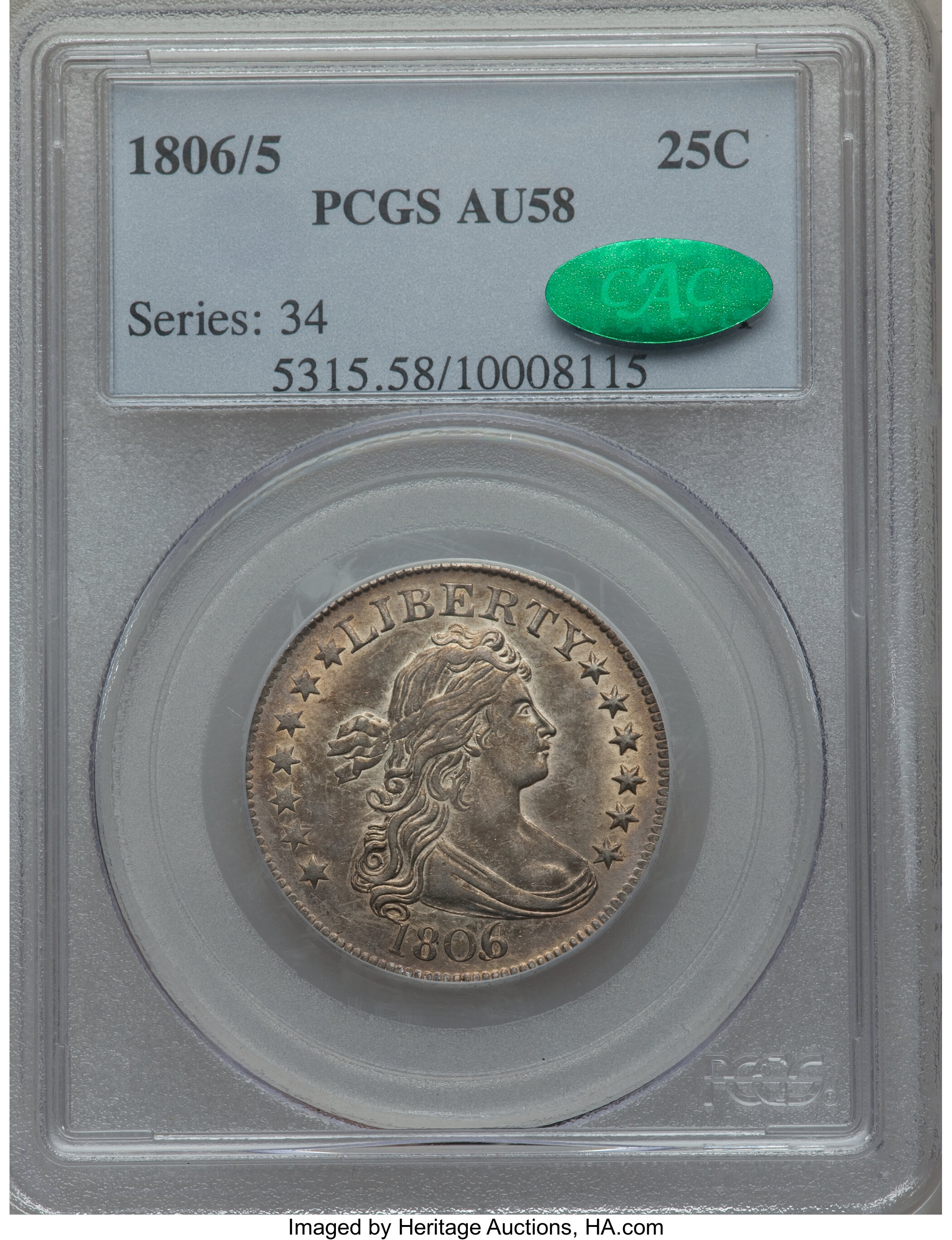 1806/5 25c MS65 CAC thumbnail 20