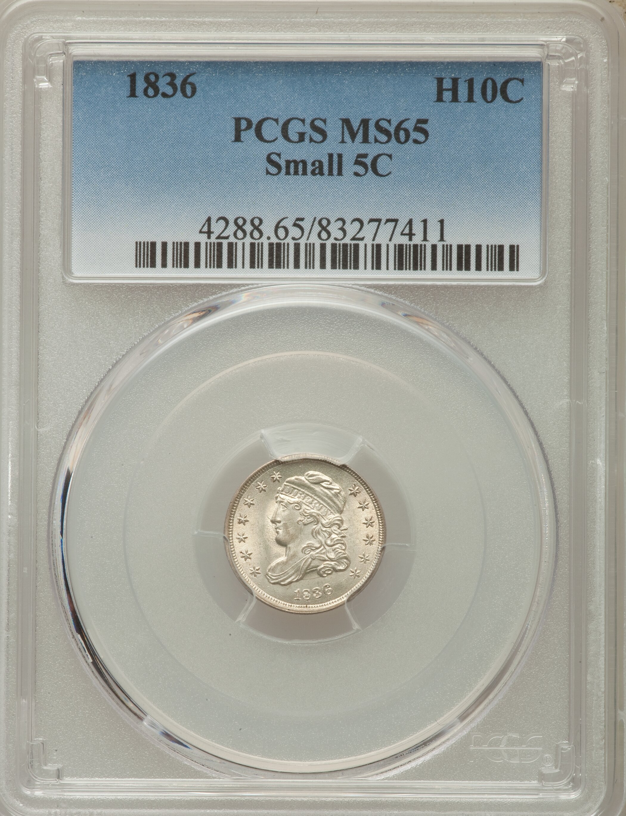 1836 H10c Small 5c, LM-5 MS65 thumbnail 12