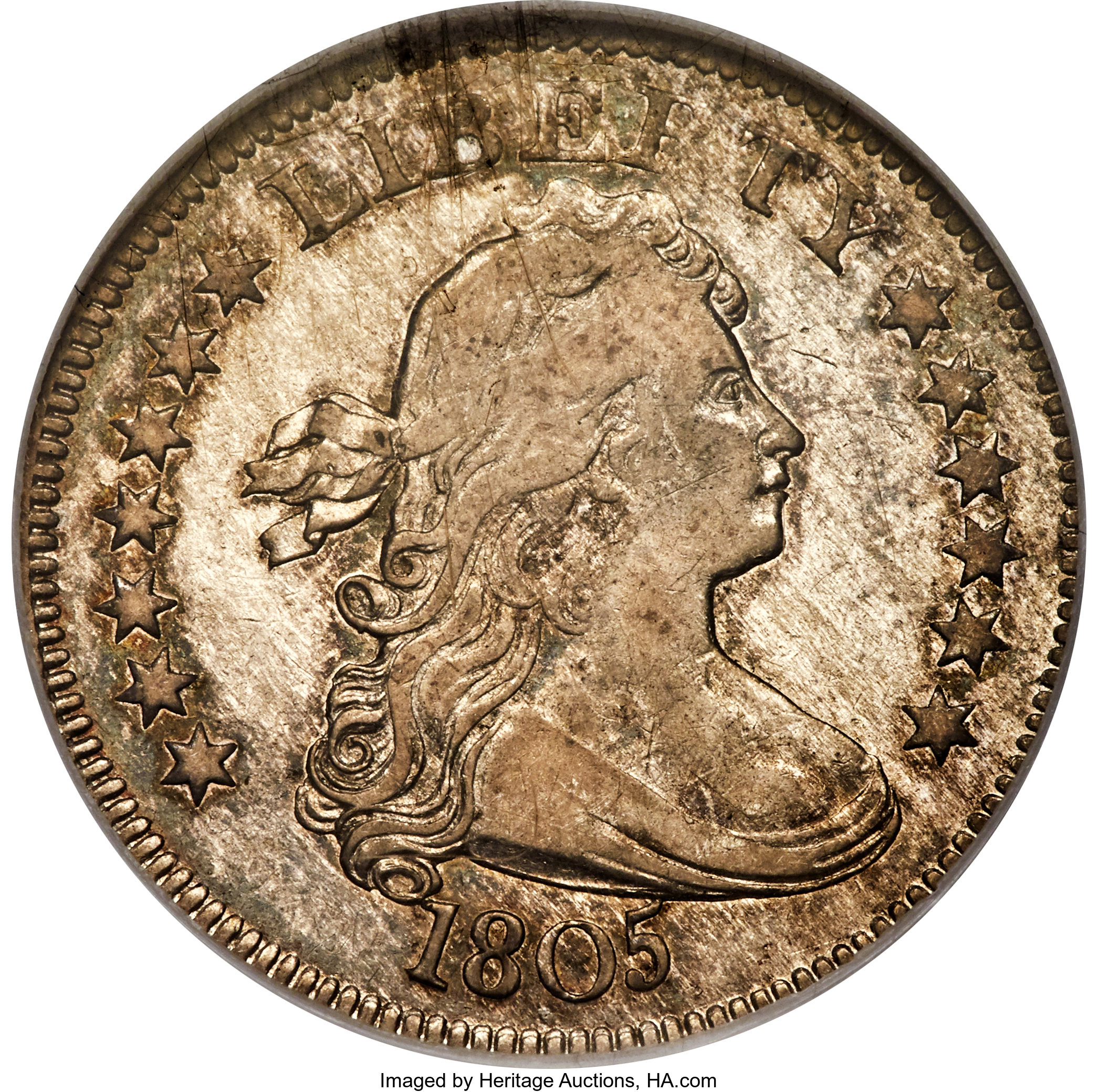 1805 25C B-2, R.2, XF40 NGC. CAC. ...