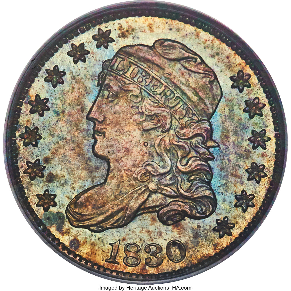 image for: 1830 H10C V-4, LM-6, R.5, MS66 PCGS. CAC....