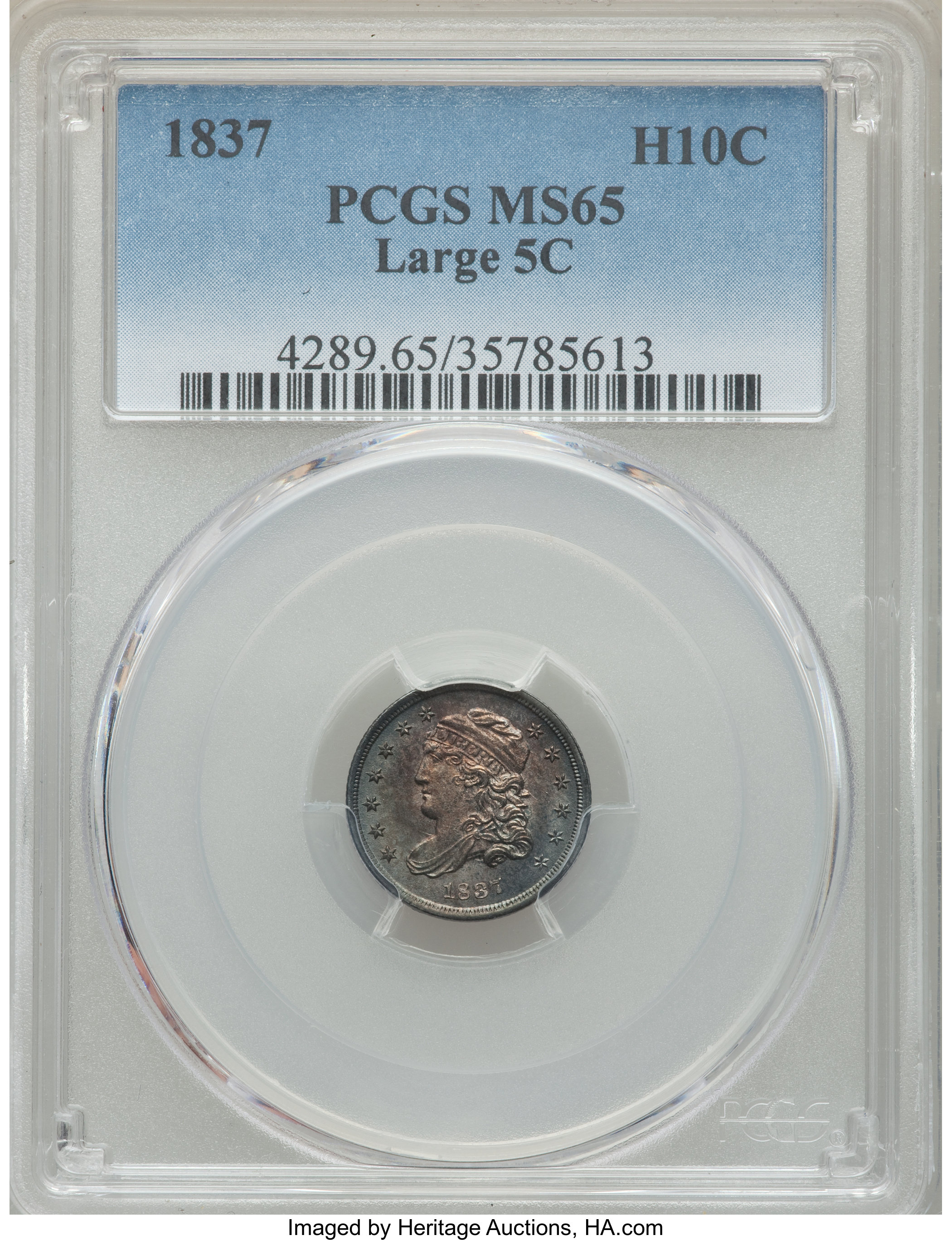 1837 H10c Large 5C, LM-5 AU55 thumbnail 21