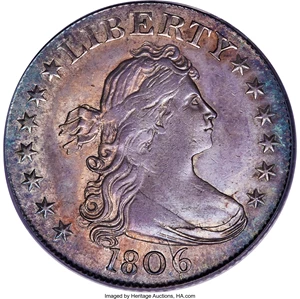 image for: 1806 25C B-4, R.4, AU58 PCGS....