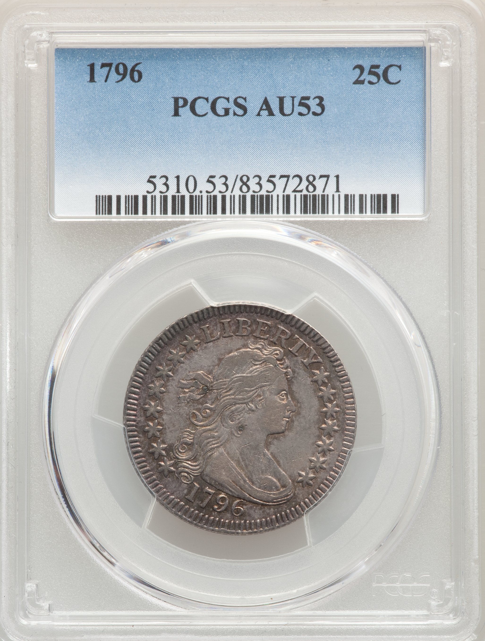 Draped Bust Quarter 25c Small Eagle, 1796 [Type] MS66 thumbnail 20