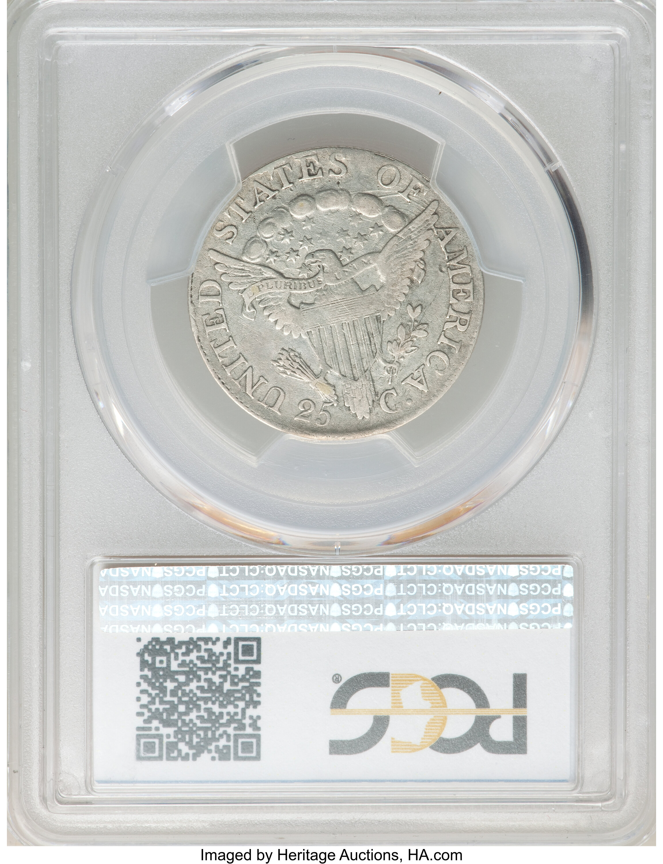 1806 25c B-9 VF35 CAC thumbnail 6