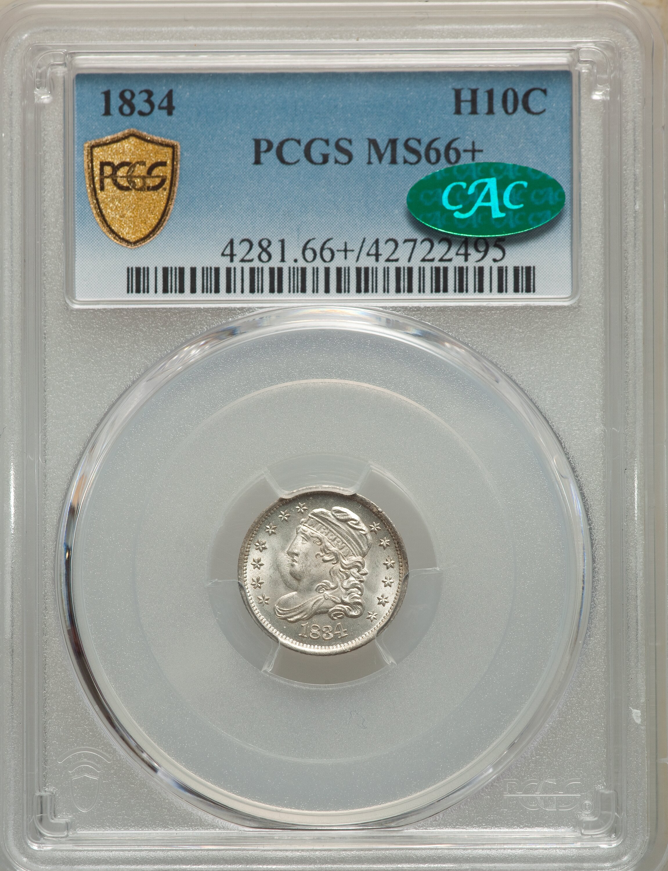 1834 H10c LM-2 MS68 thumbnail 12
