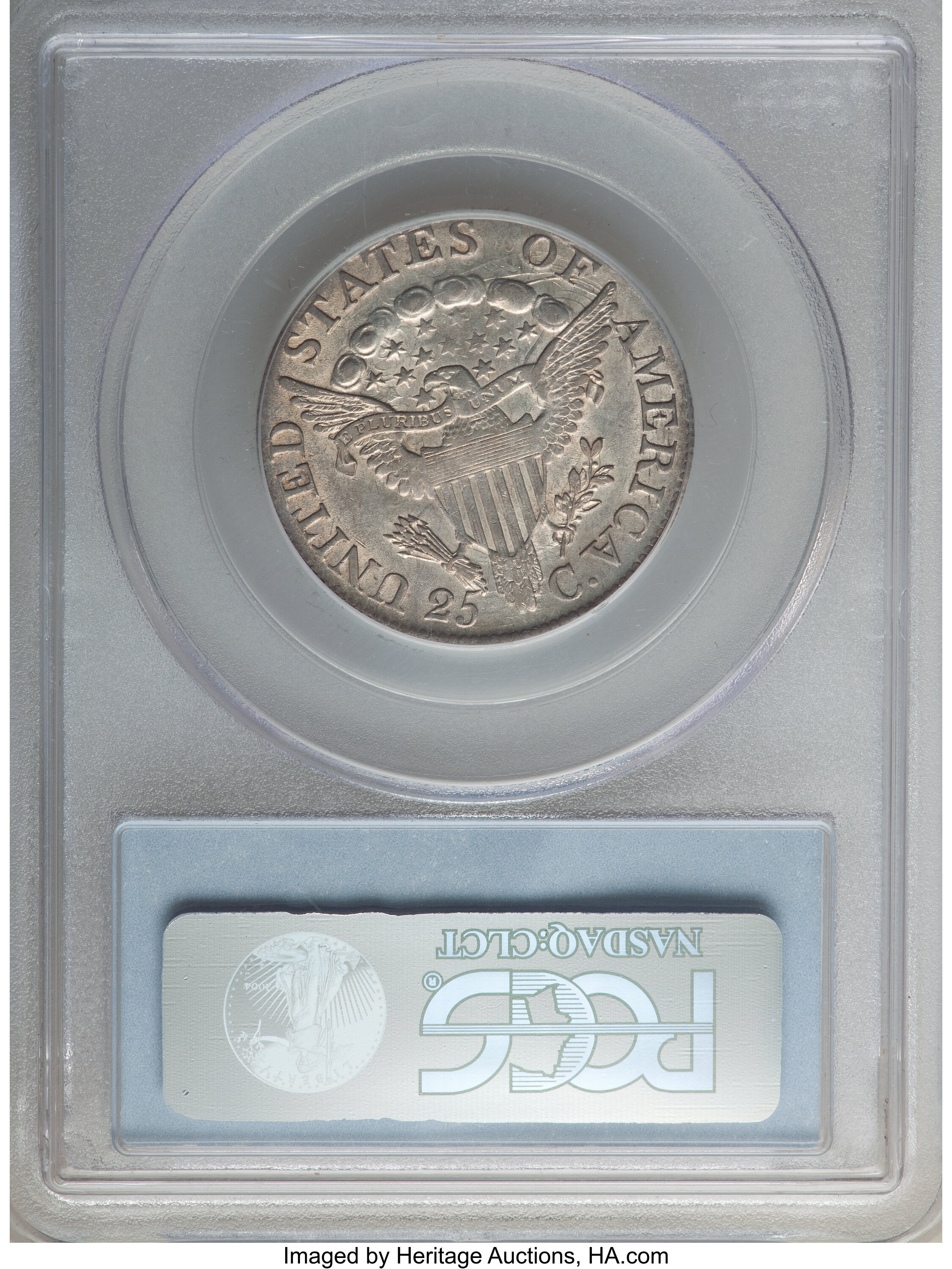 1806 25c B-9 VF35 CAC thumbnail 18
