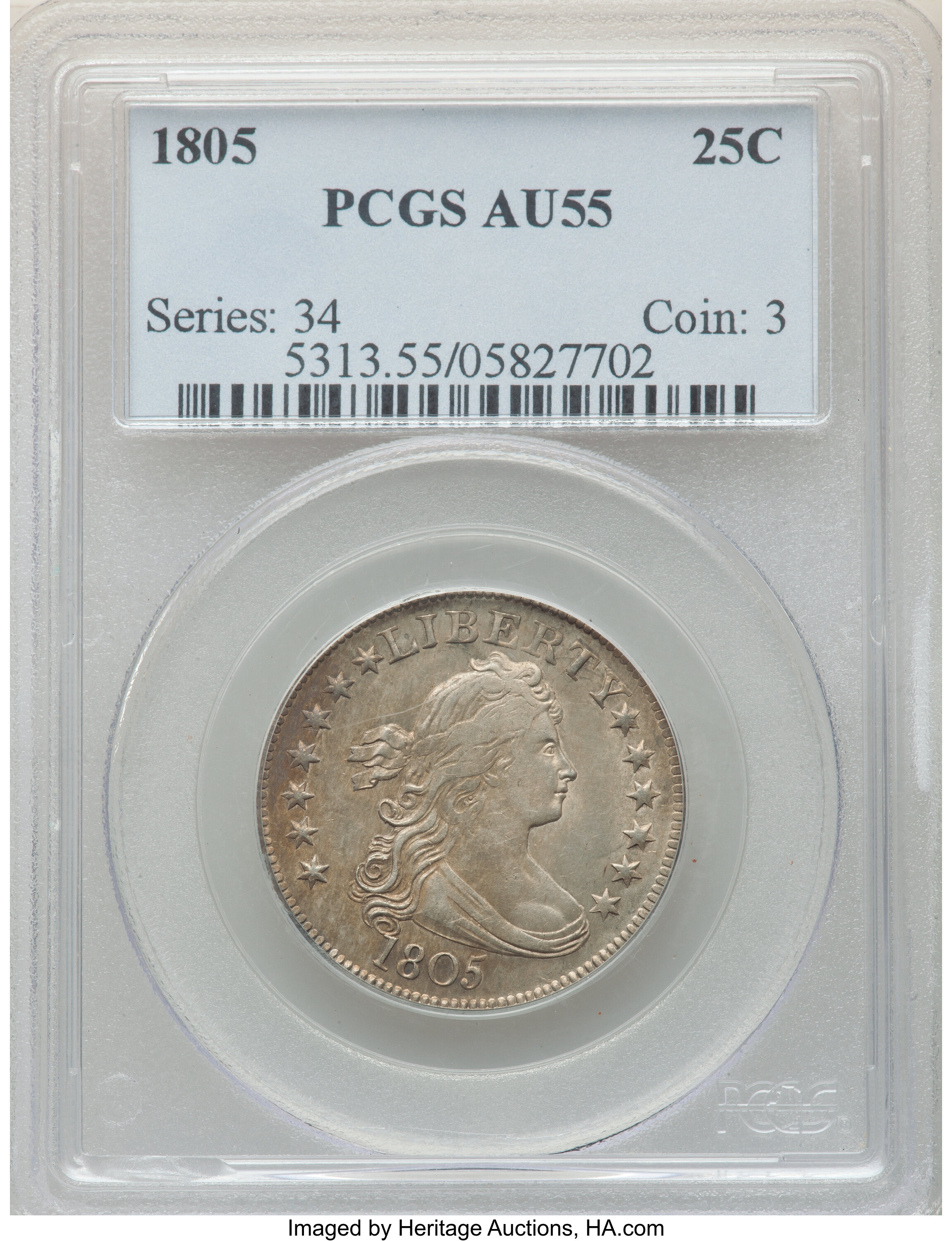 1805 25c B-4 MS65 CAC thumbnail 12