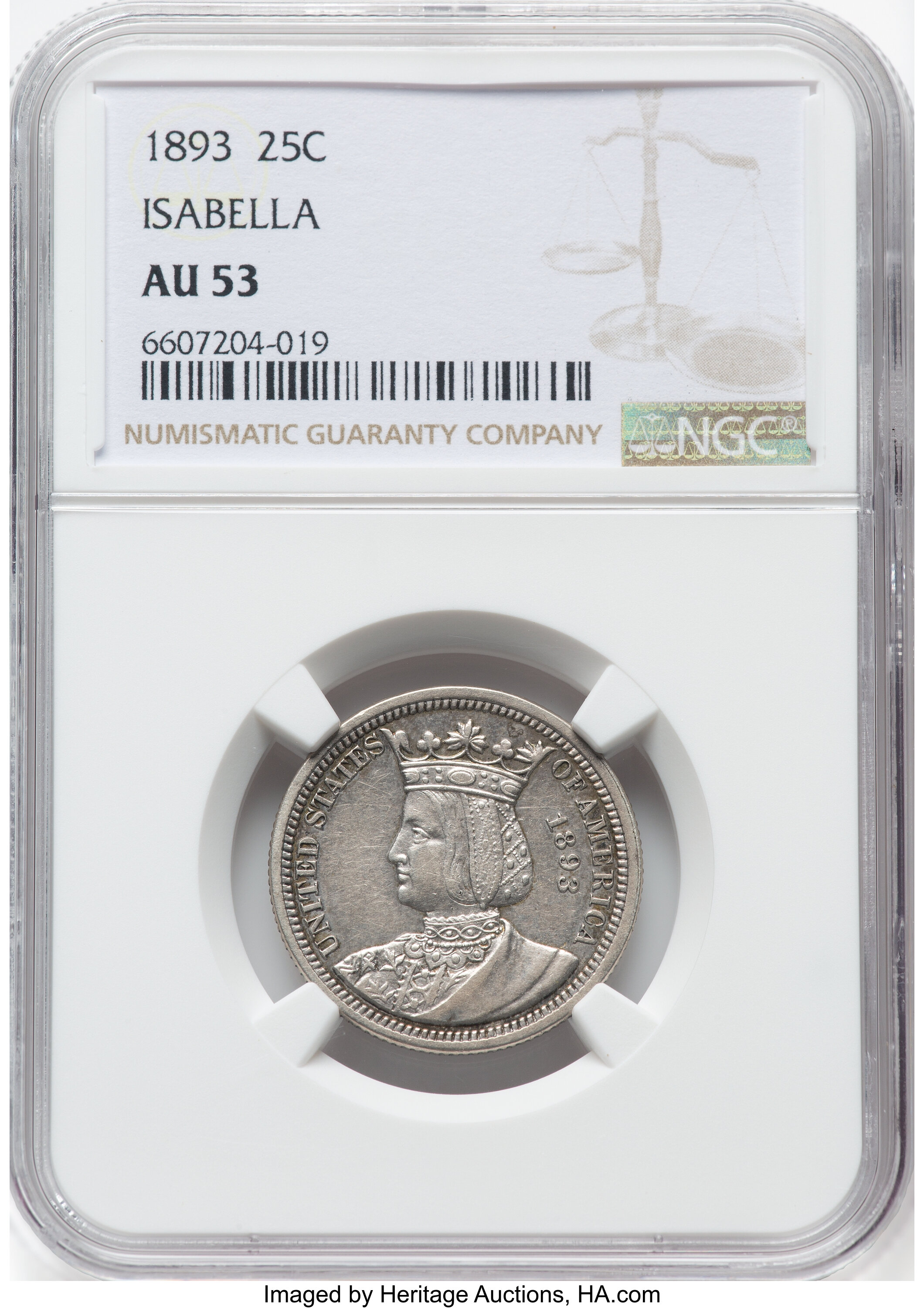 1893 25c Isabella AU53 thumbnail 4