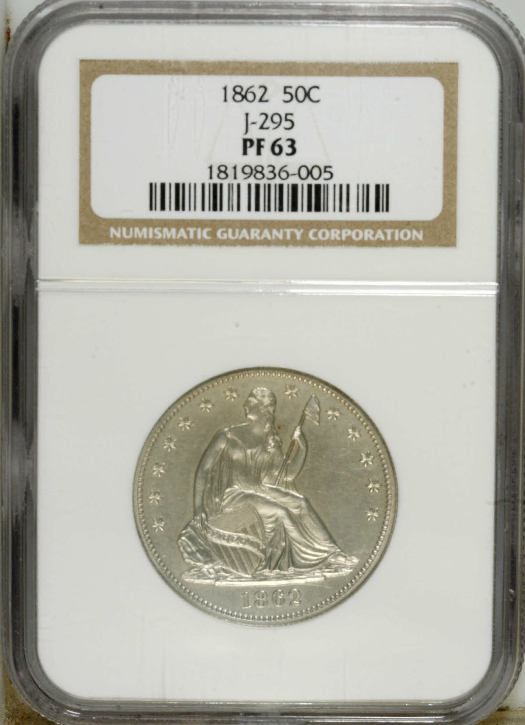 1862 P50c Silver, J-295 PR thumbnail 9
