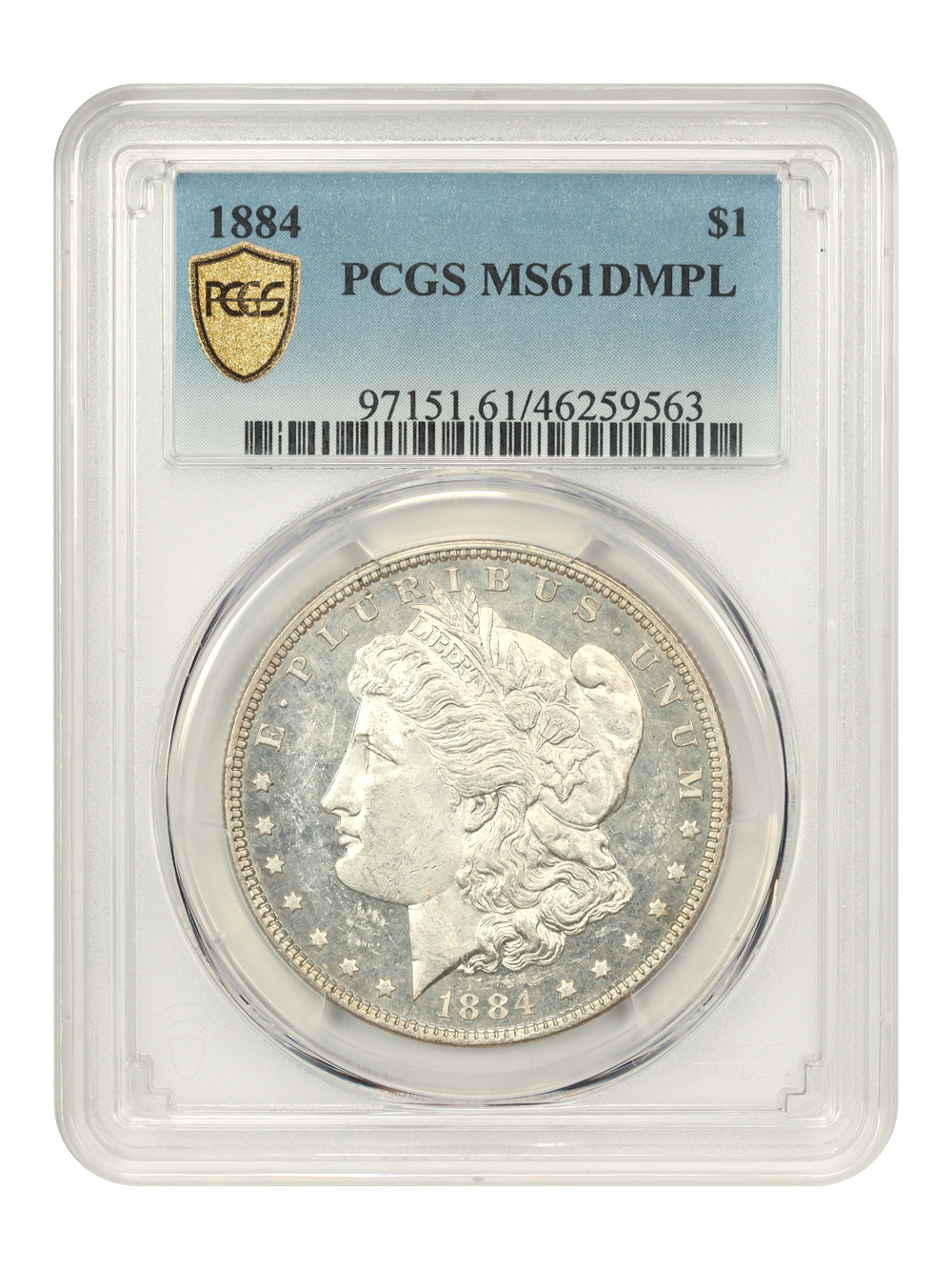 1884 $1  MS DMPL AU53 DMPL CAC thumbnail 3
