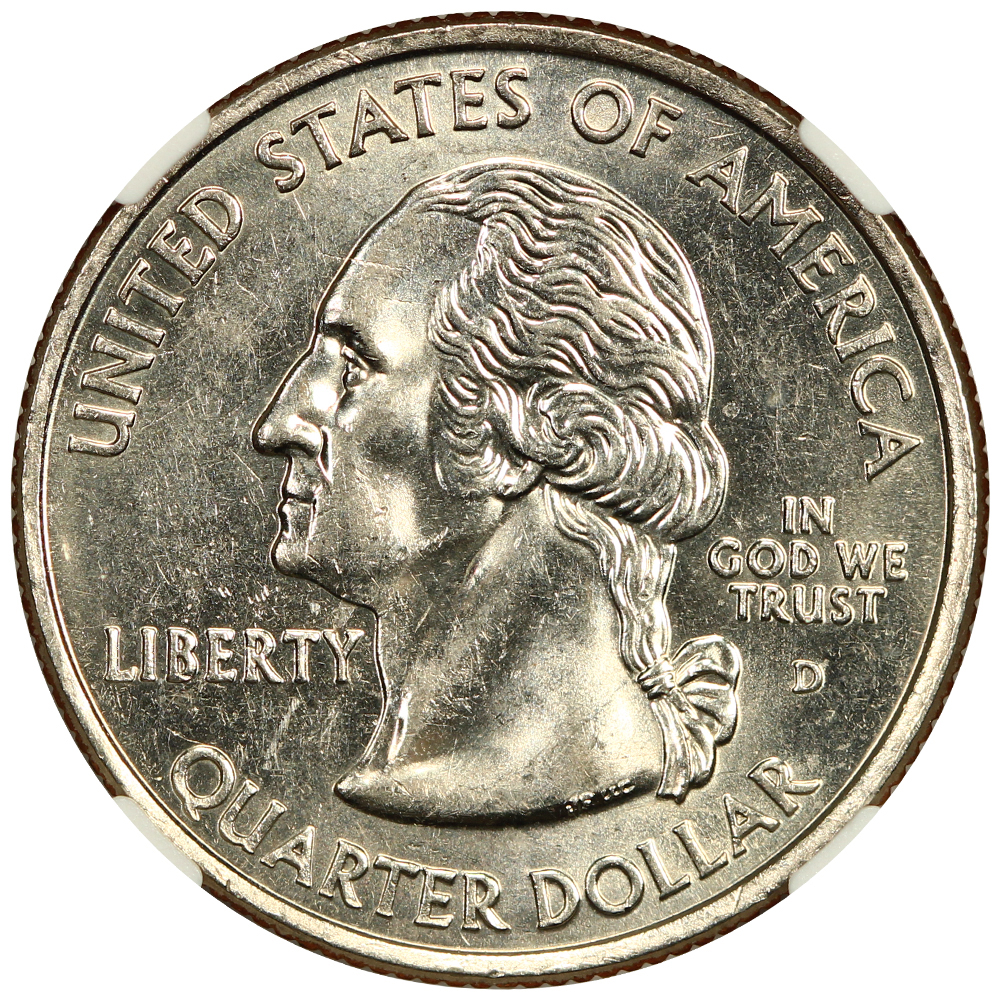 2004-D 25c Wisconsin, Extra Leaf Low AU50 thumbnail 8