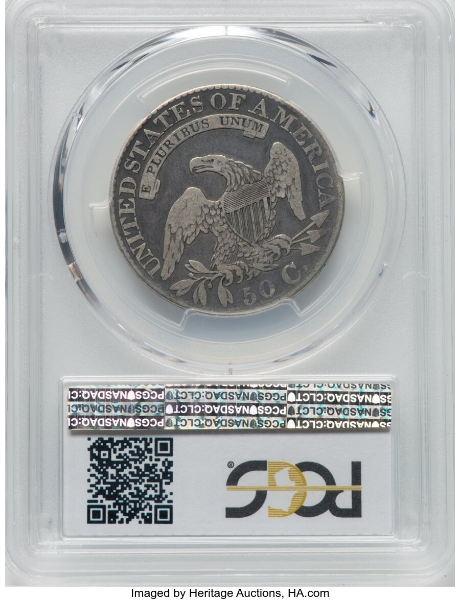 1827 50c Square Base 2, O-124a AU55 thumbnail 19