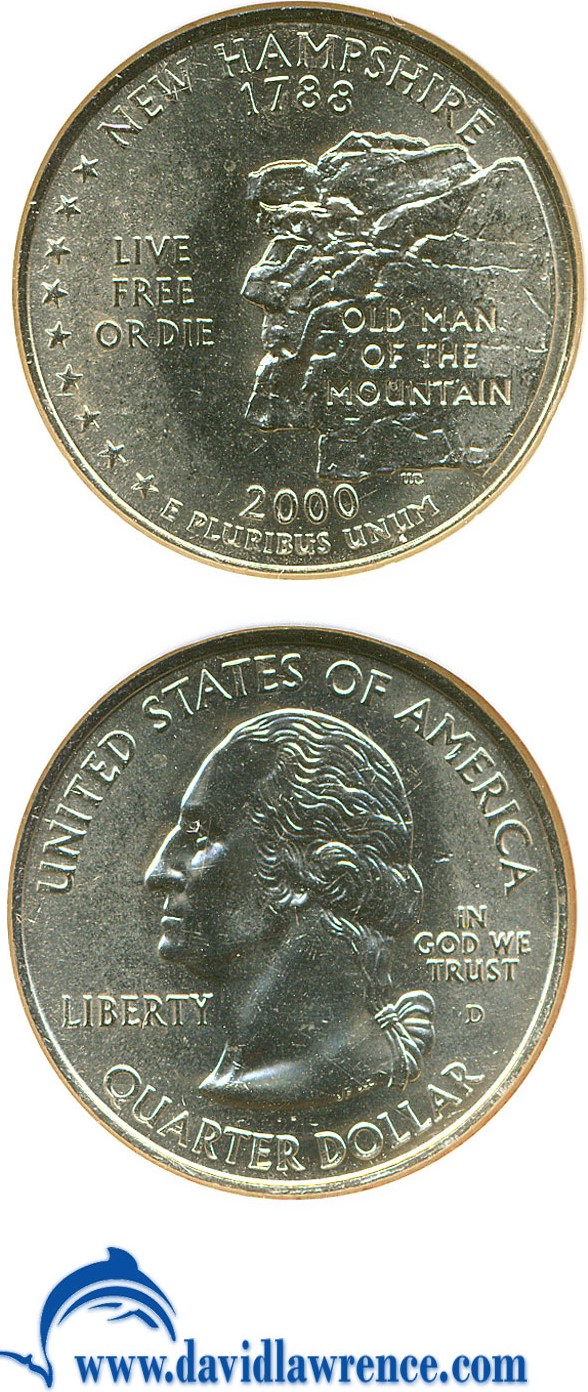 2000-D 25c New Hampshire AU53 thumbnail 14