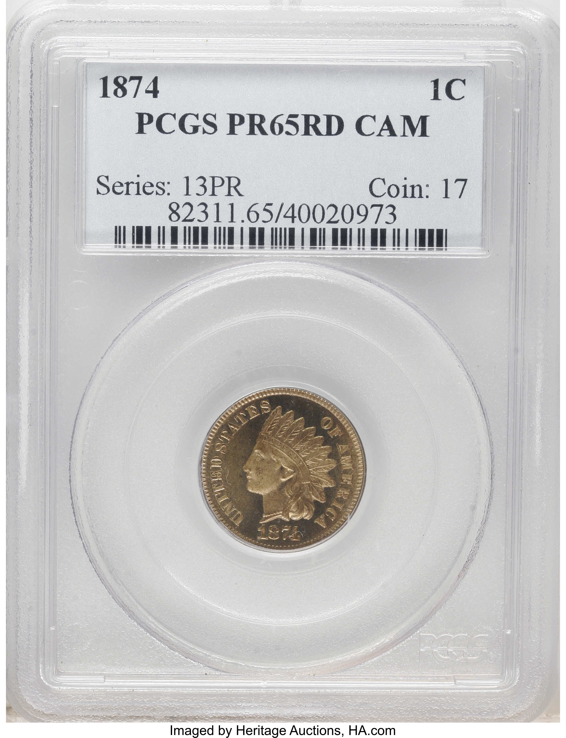 1861 1c PR CAM PR65 CAM thumbnail 12