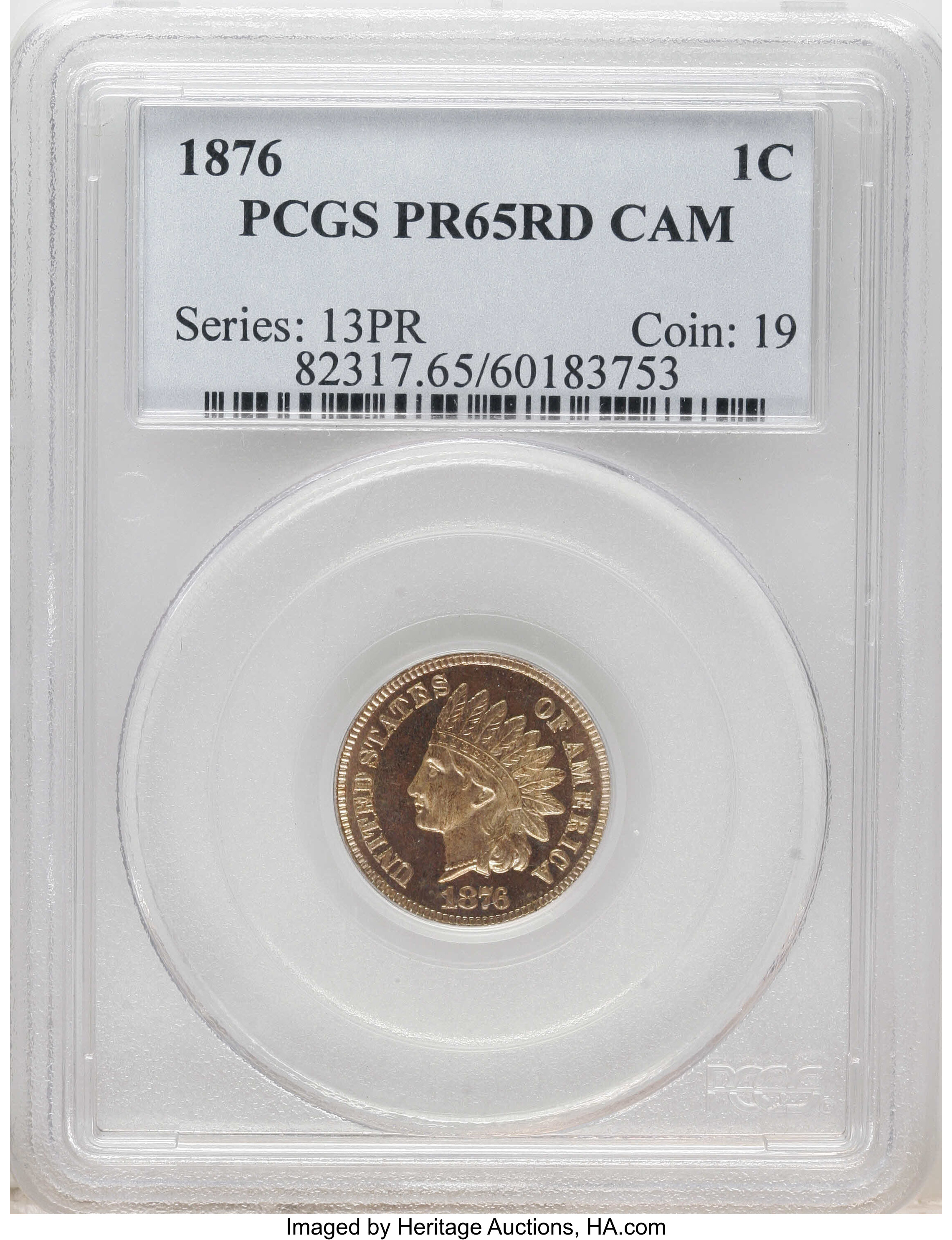 1876 1c PR RD CAM PR65 RD CAM CAC thumbnail 23
