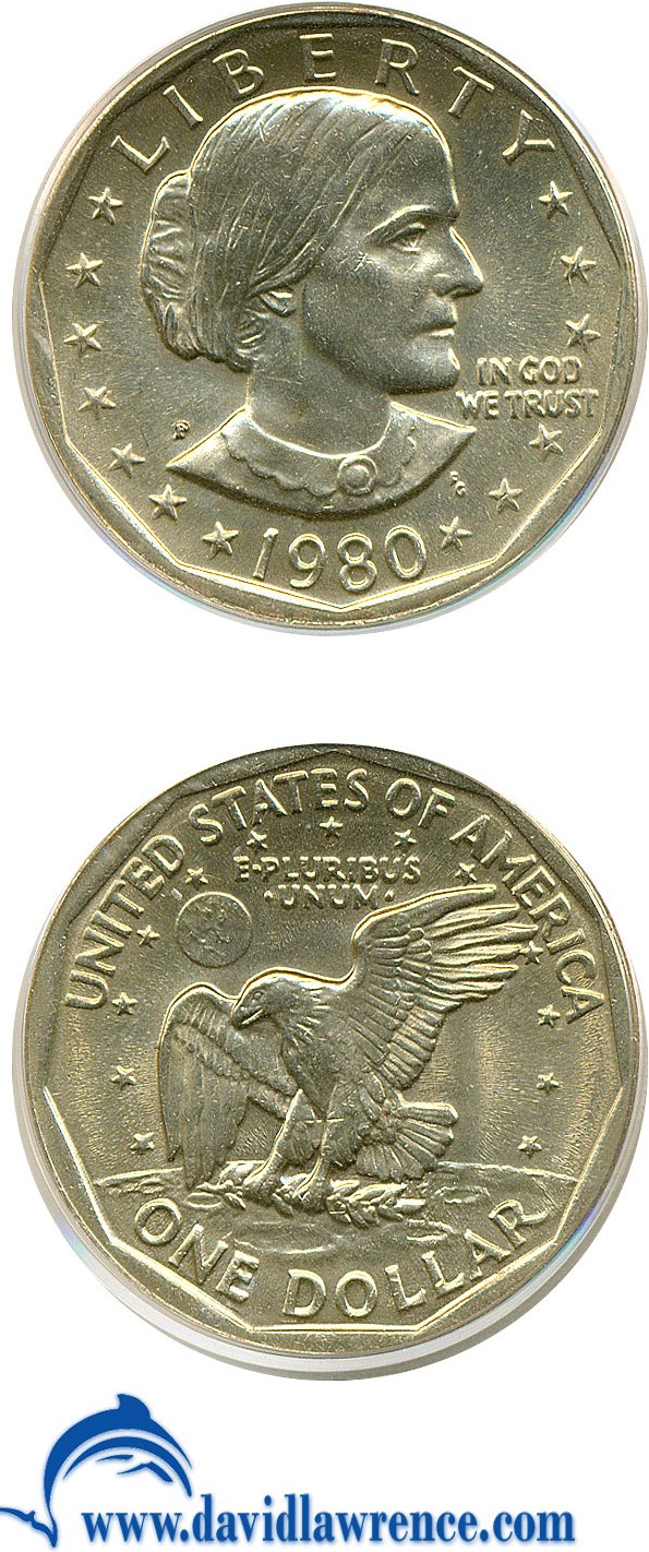 1980-P SBA $1 MS66 thumbnail 16