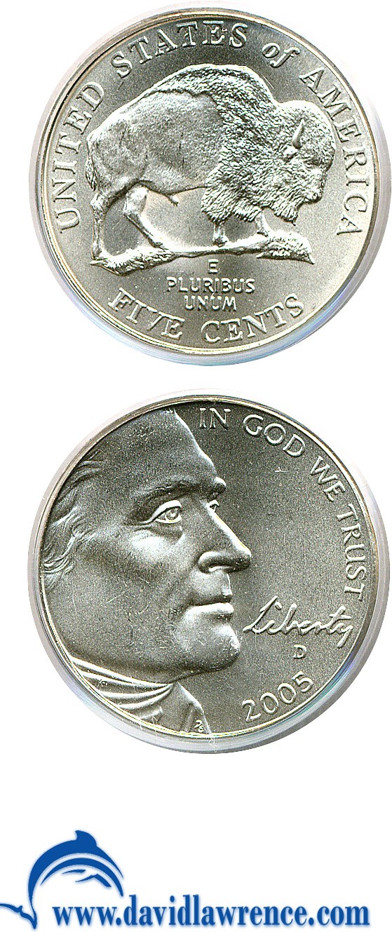 2005-D 5c Bison, Satin Finish AU58 thumbnail 14