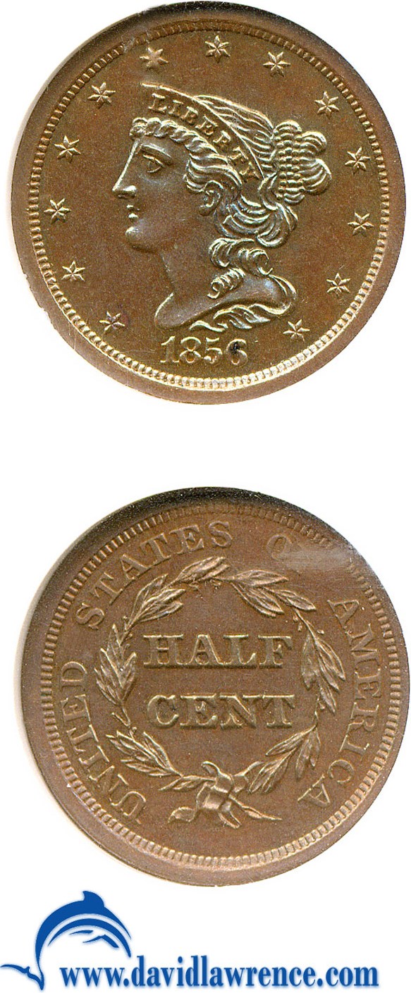1856 1/2c Reverse of 1856 PR BN PR62 BN CAC thumbnail 21