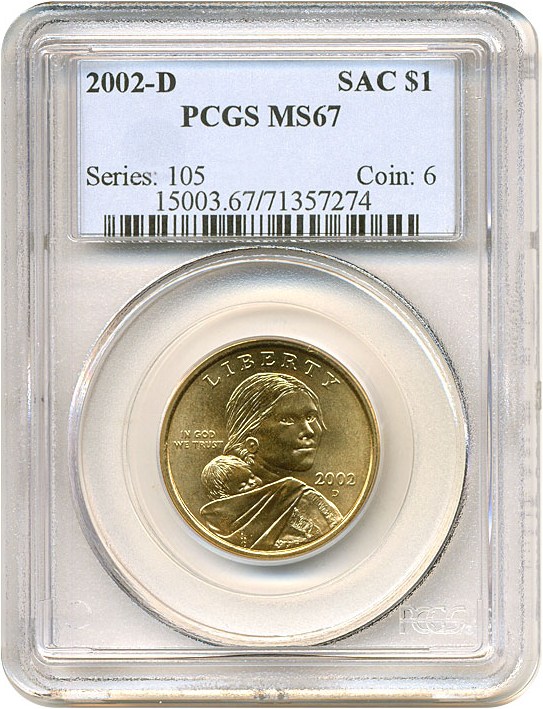 2002-D Sac $1 PCGS MS67