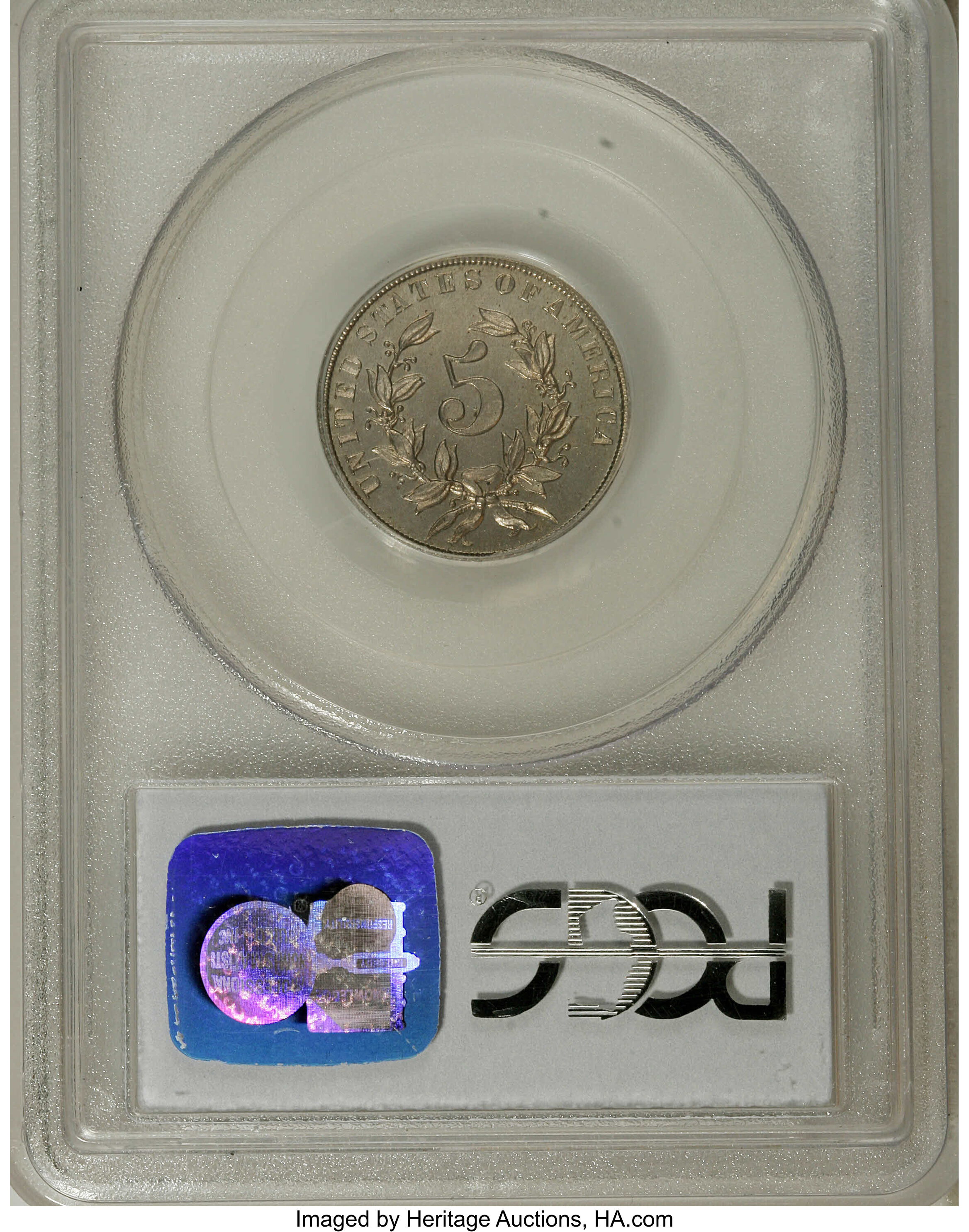 1866 P5c Nickel, J-489 PR64 CAC thumbnail 23