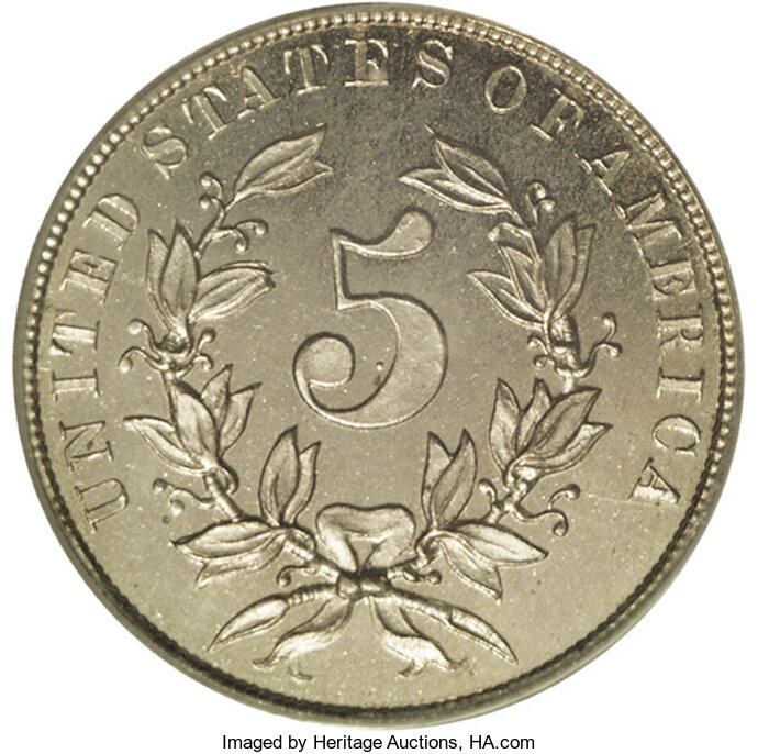 1866 P5c Nickel, J-489 PR64 CAC thumbnail 22