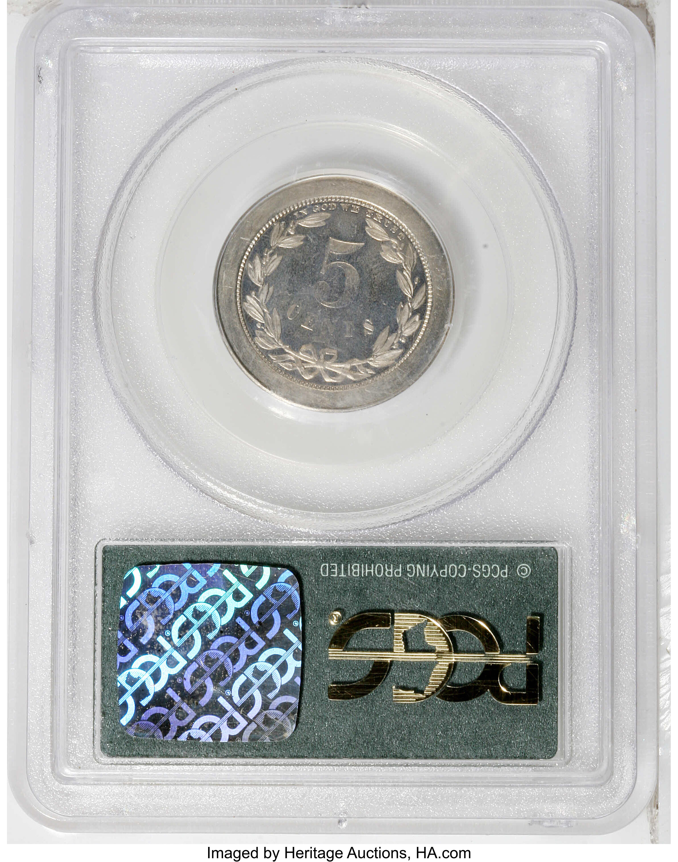 1868 P5c Nickel, Wide Planchet, J-624 PR thumbnail 7