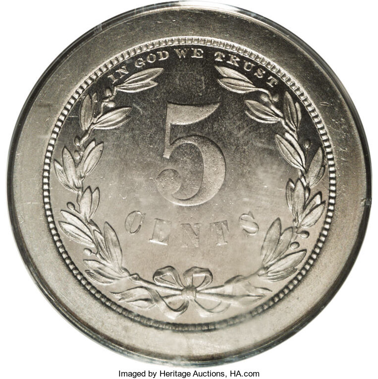 1868 P5c Nickel, Wide Planchet, J-624 PR thumbnail 10