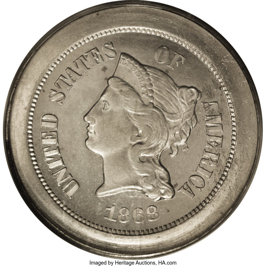 1868 P5c Nickel, Wide Planchet, J-624 PR thumbnail 8