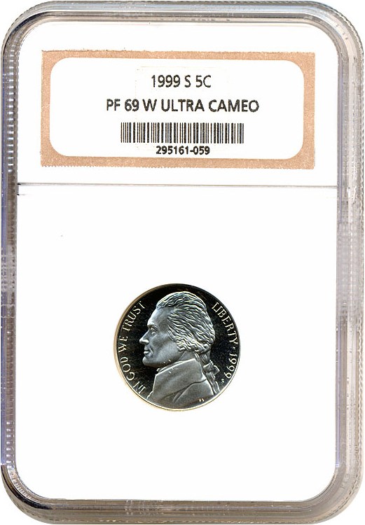 1999-S 5c NGC Proof 69 UCameo