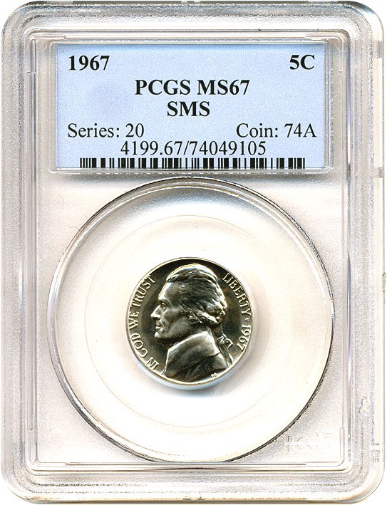 1967 5c SMS PCGS MS67