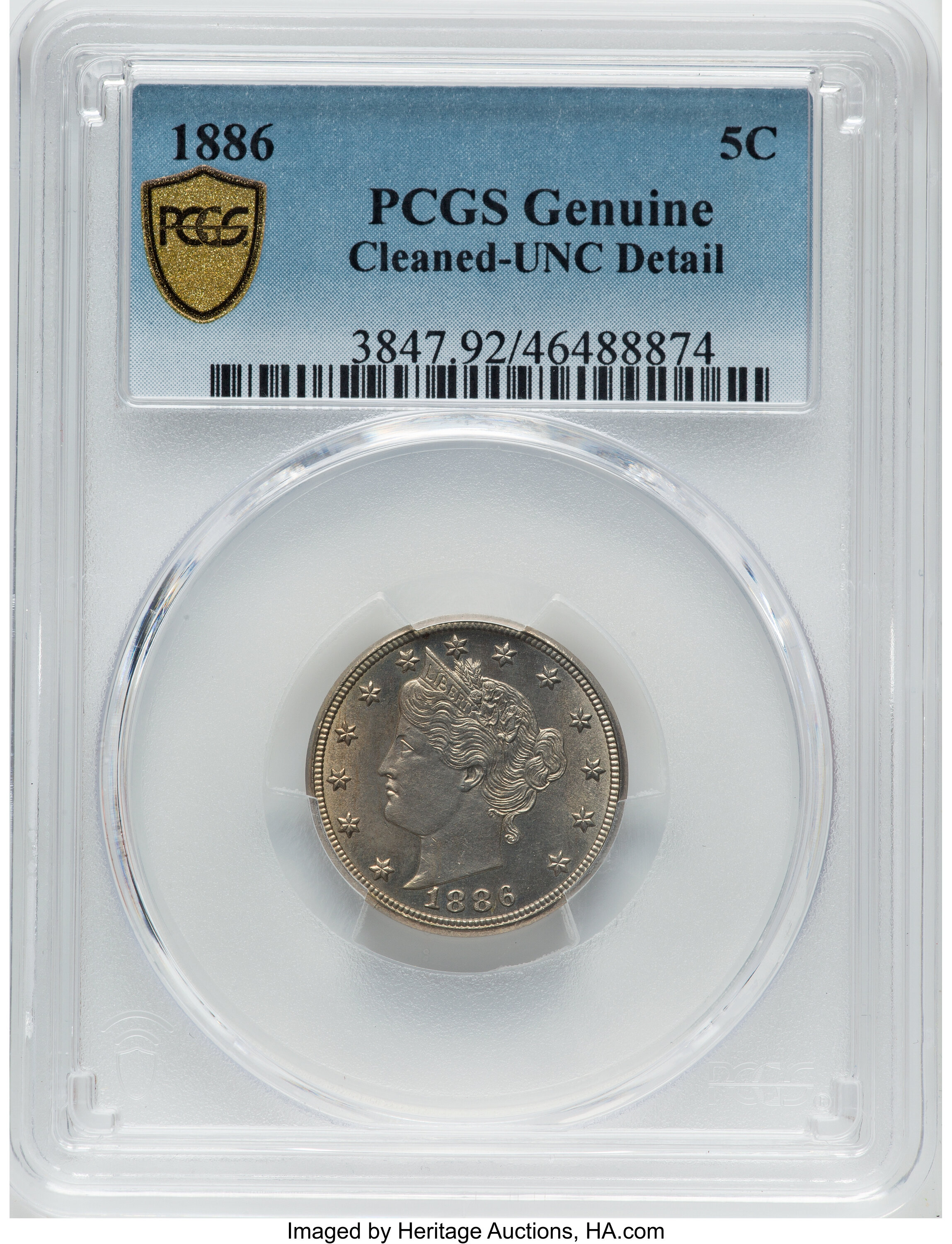 1886 5c MS60 thumbnail 4