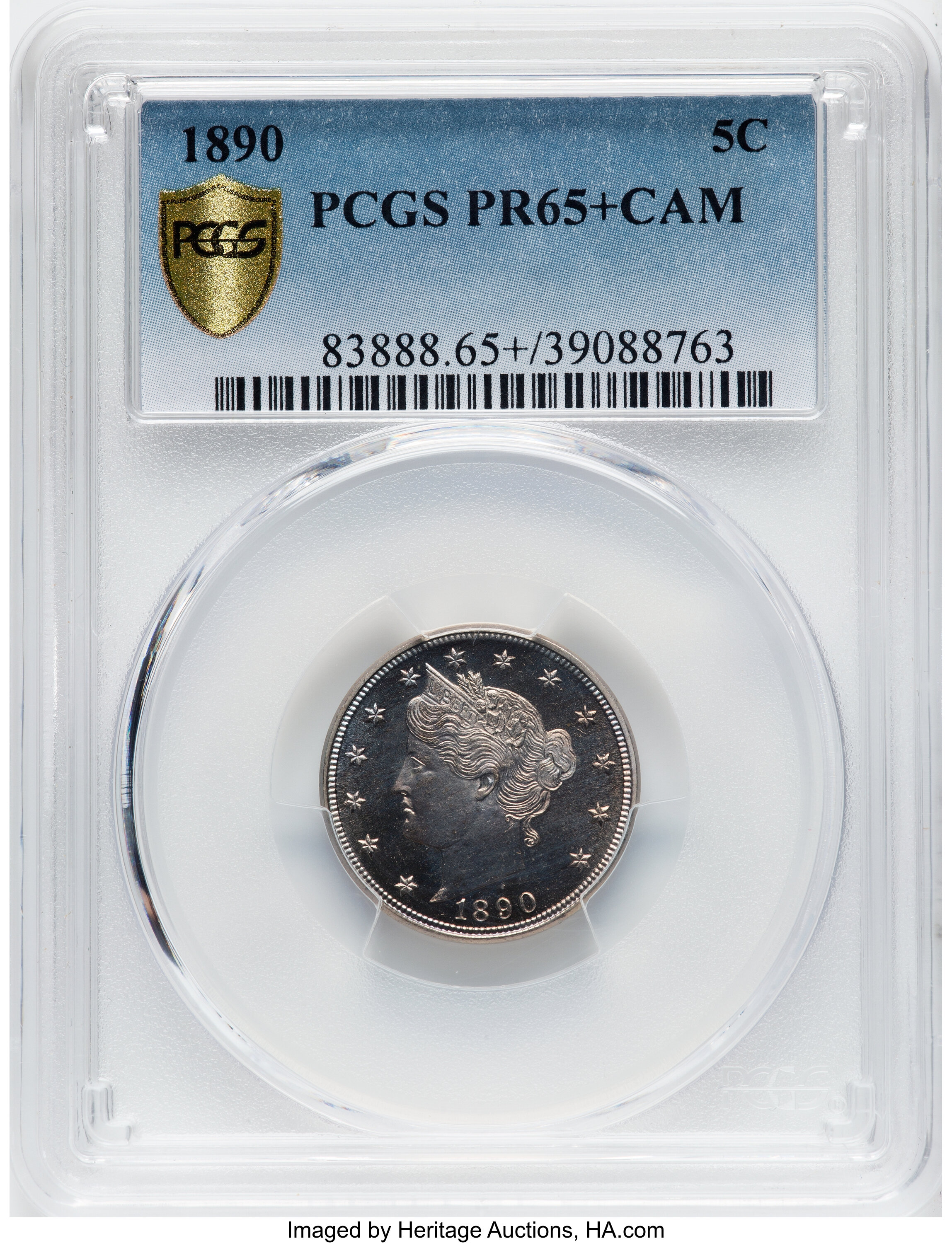 1890 5c PR CAM PR65 CAM thumbnail 6