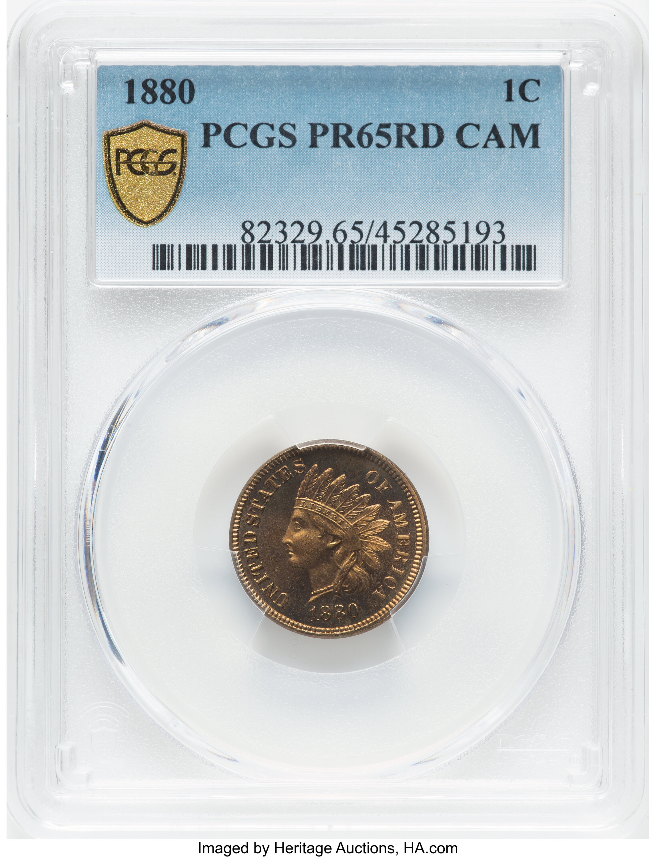1880 1c PR RD CAM PR65 RD CAM thumbnail 5